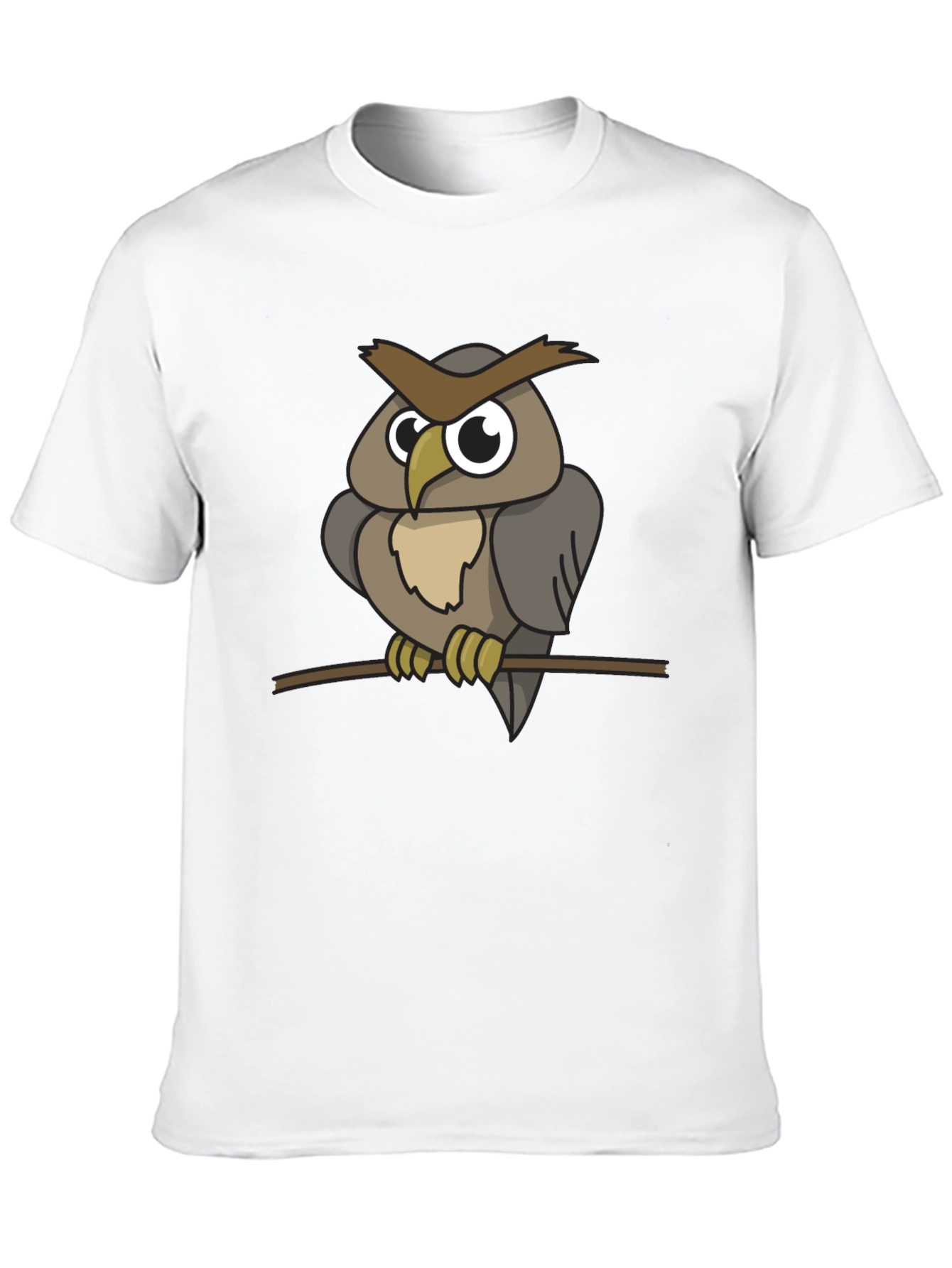 Black Owl Graphic Print Black T-Shirt view 10