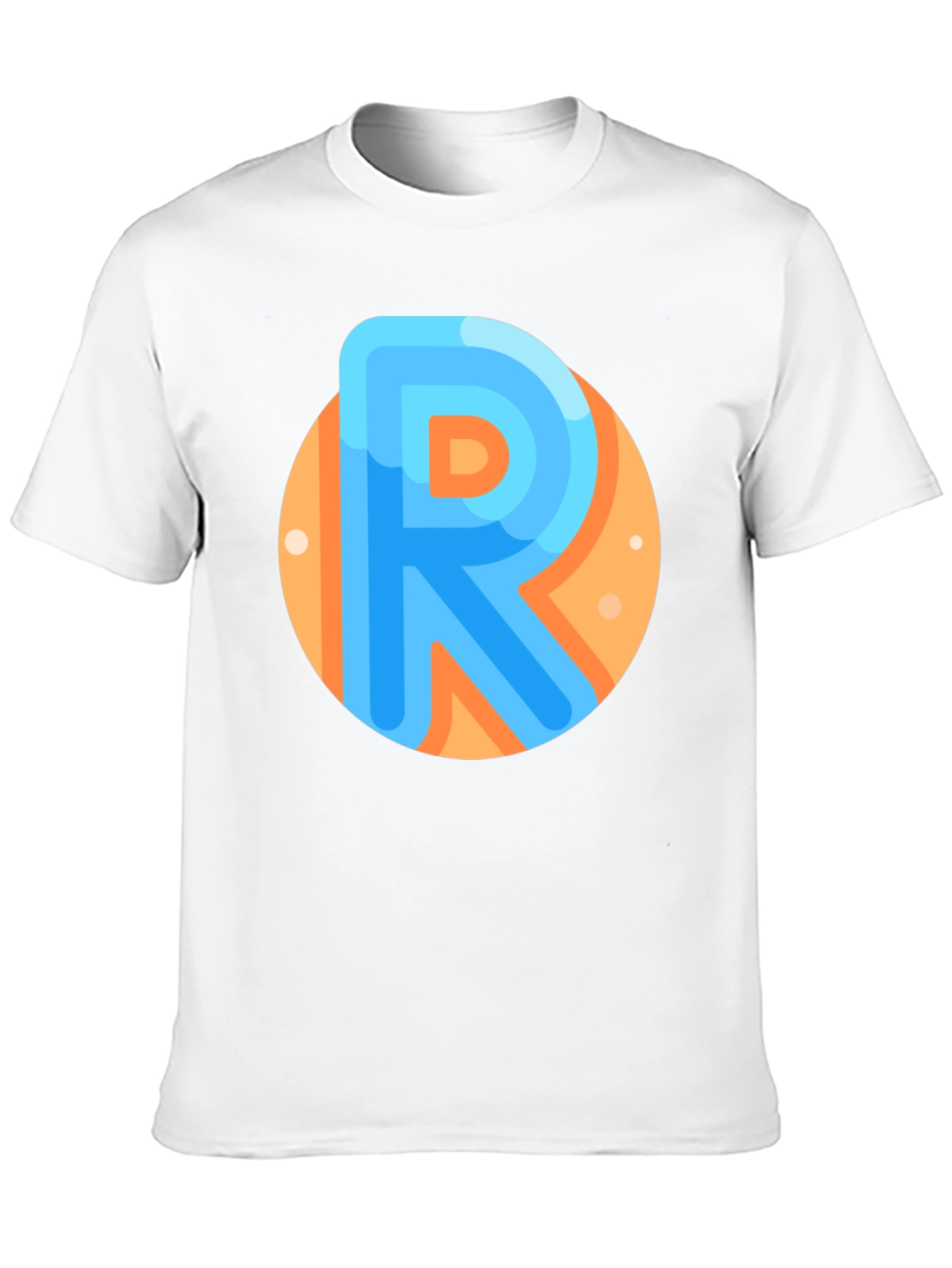 Black Modern R Letter Graphic Tee - Black view 10