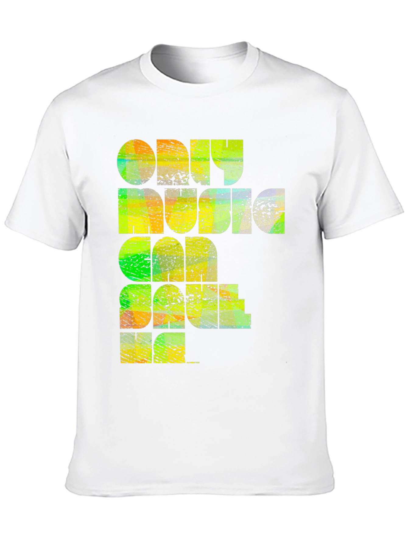 Black Retro Music Lover T-Shirt - "Only Music Can Save Me" view 10