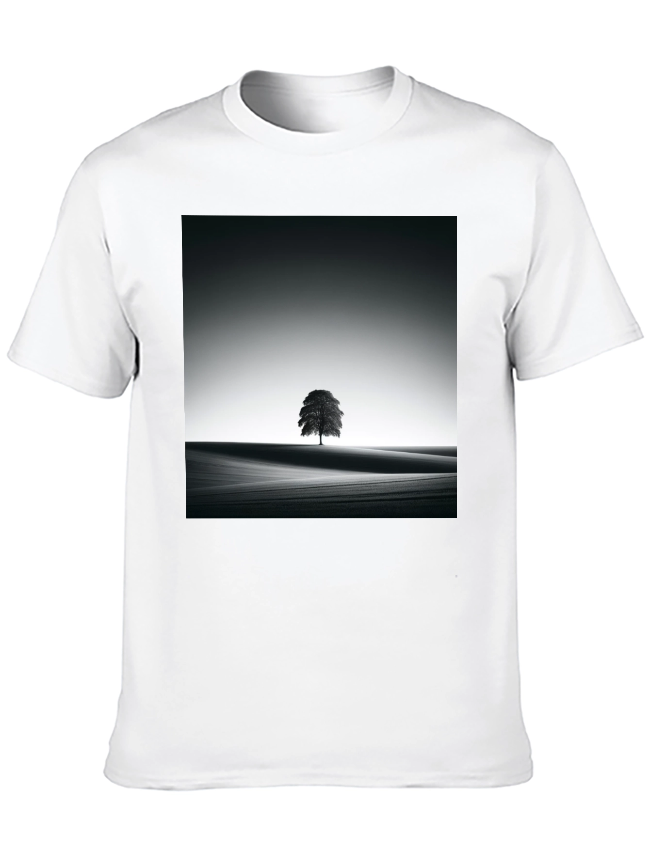 Black Monochrome Tree Graphic Tee - Artistic Menswear view 10