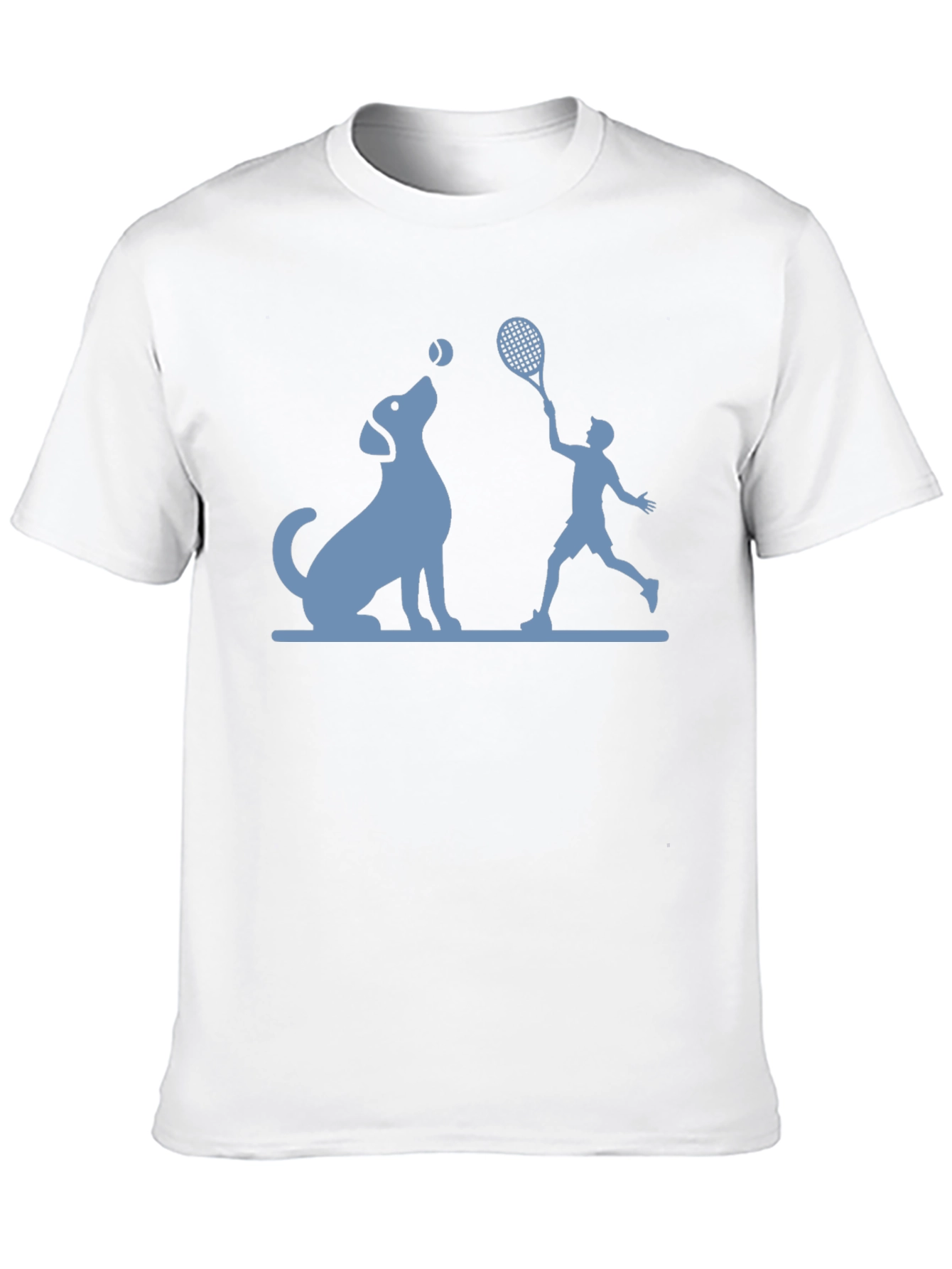 Black Dog & Tennis Player Graphic T-Shirt view 10