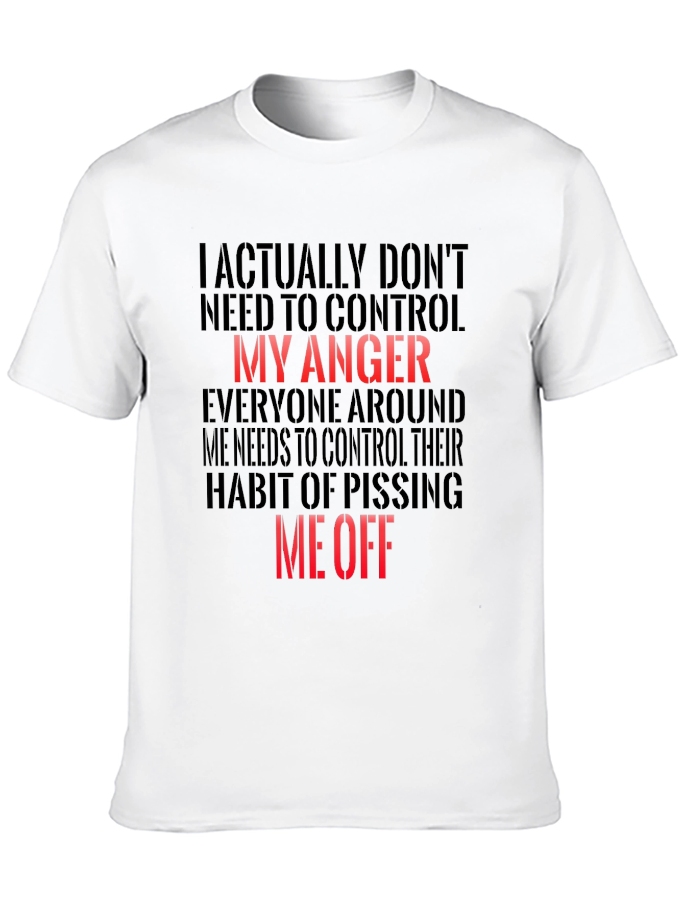 Black Funny Graphic T-Shirt - My Anger view 10