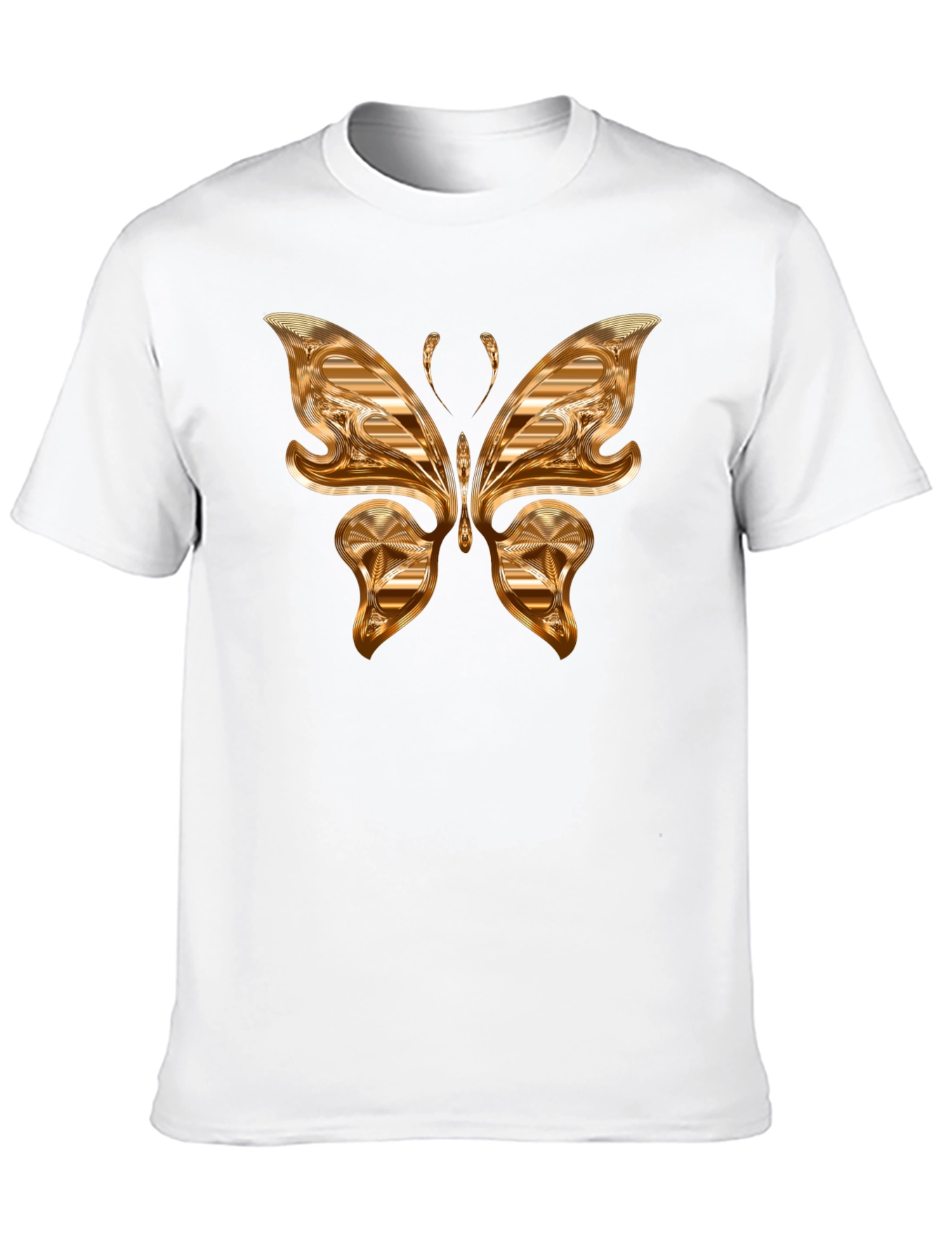 Black Golden Butterfly Graphic T-Shirt view 10