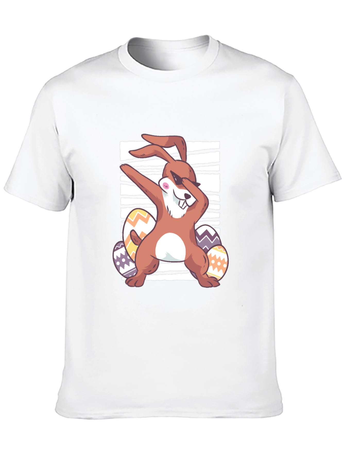 Black Easter Bunny Dabbing T-Shirt view 10