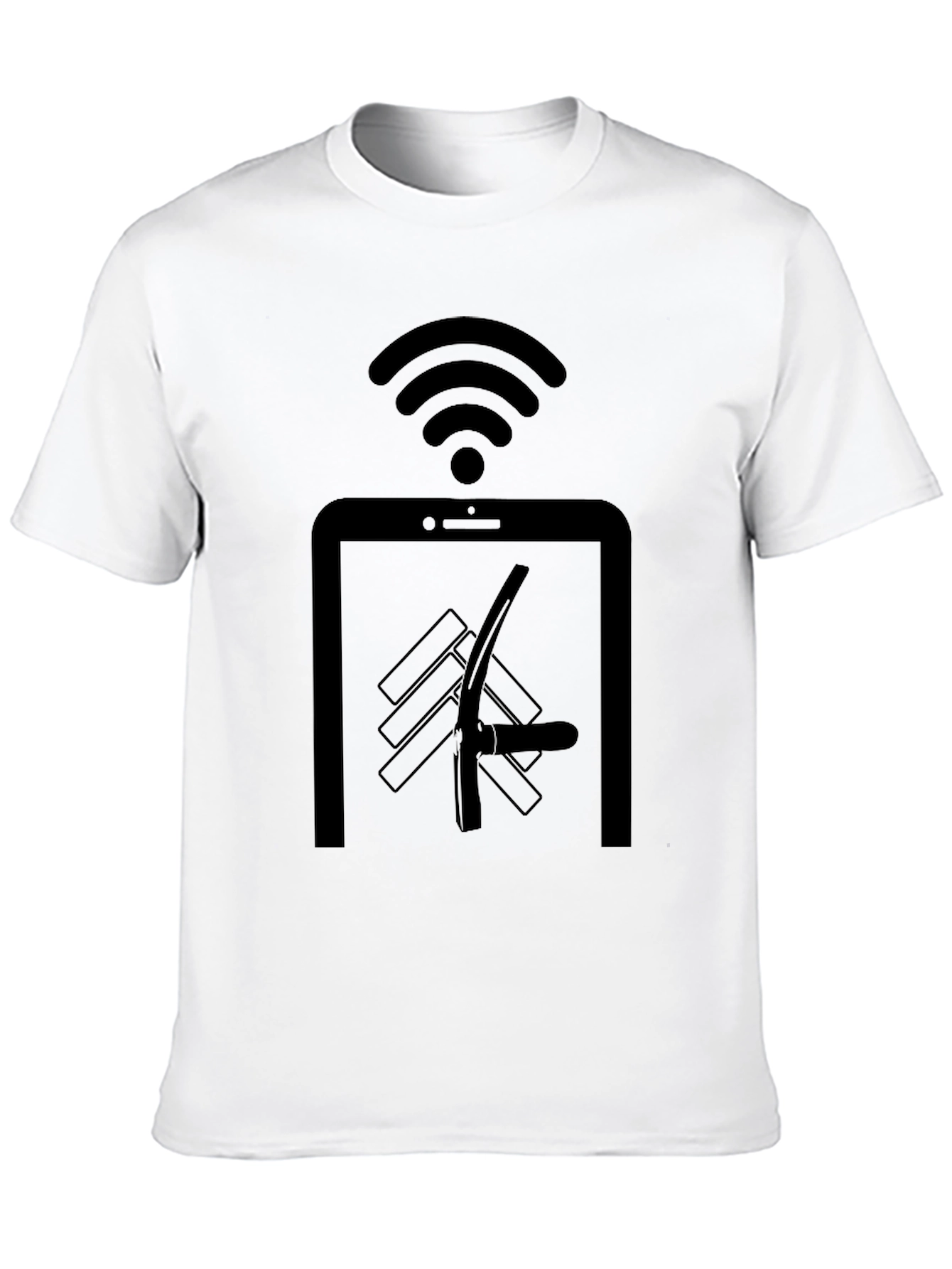 Black Novelty Black T-Shirt: Digital Detox Humor view 10
