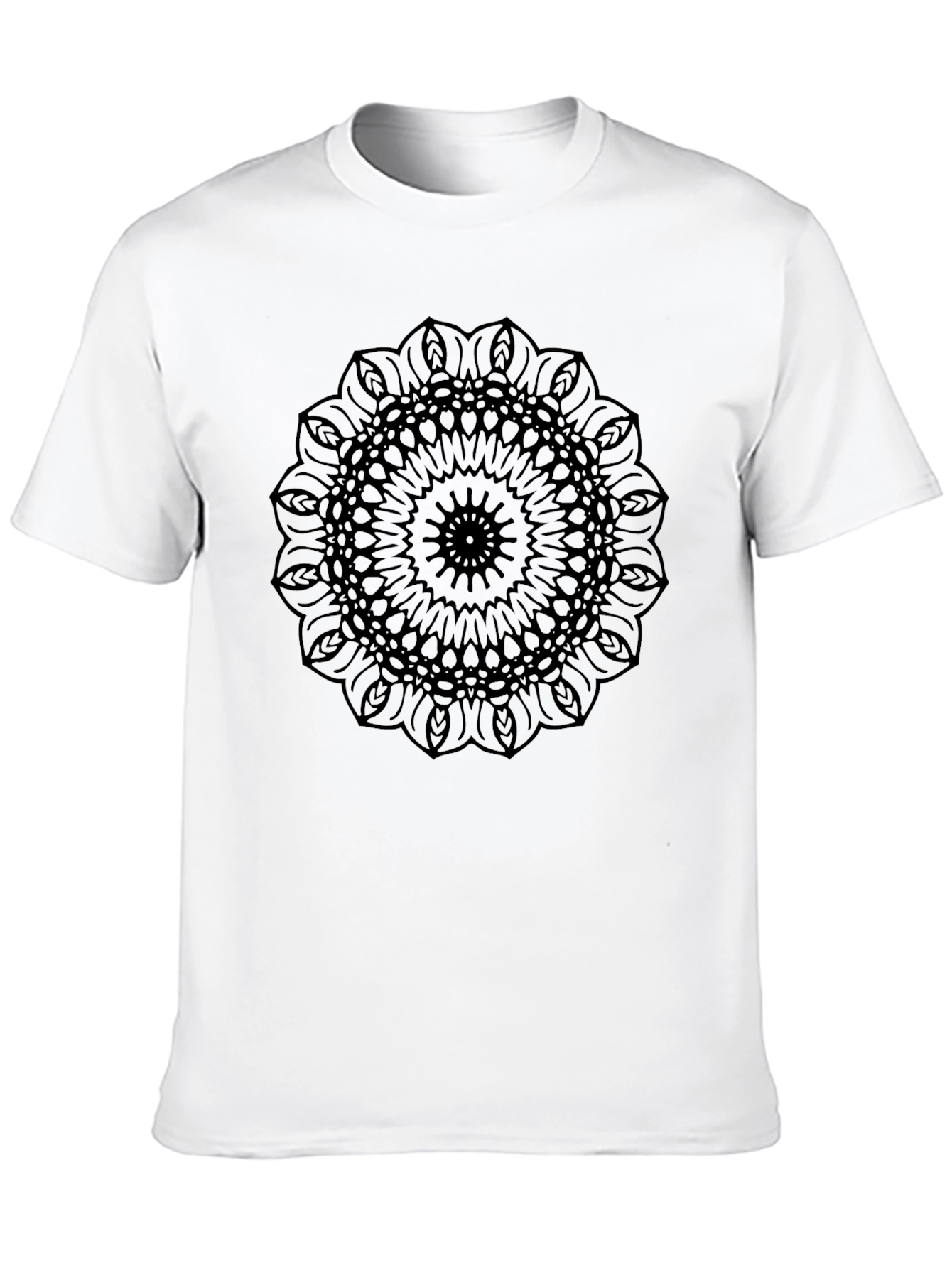 Black Black Mandala Graphic Tee - Modern Style view 10
