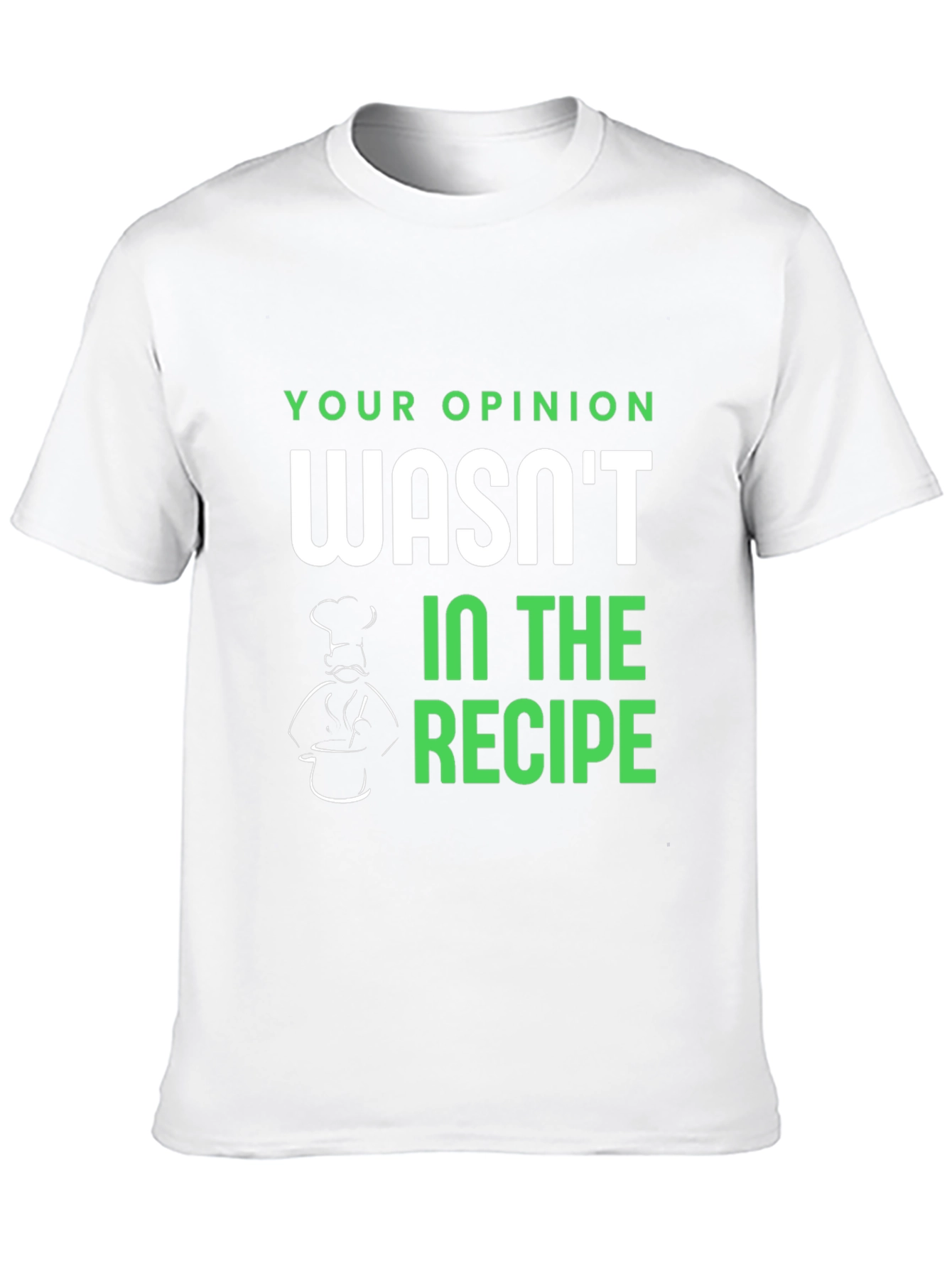 Black Opinion Recipe T-Shirt - Funny Chef Tee view 10