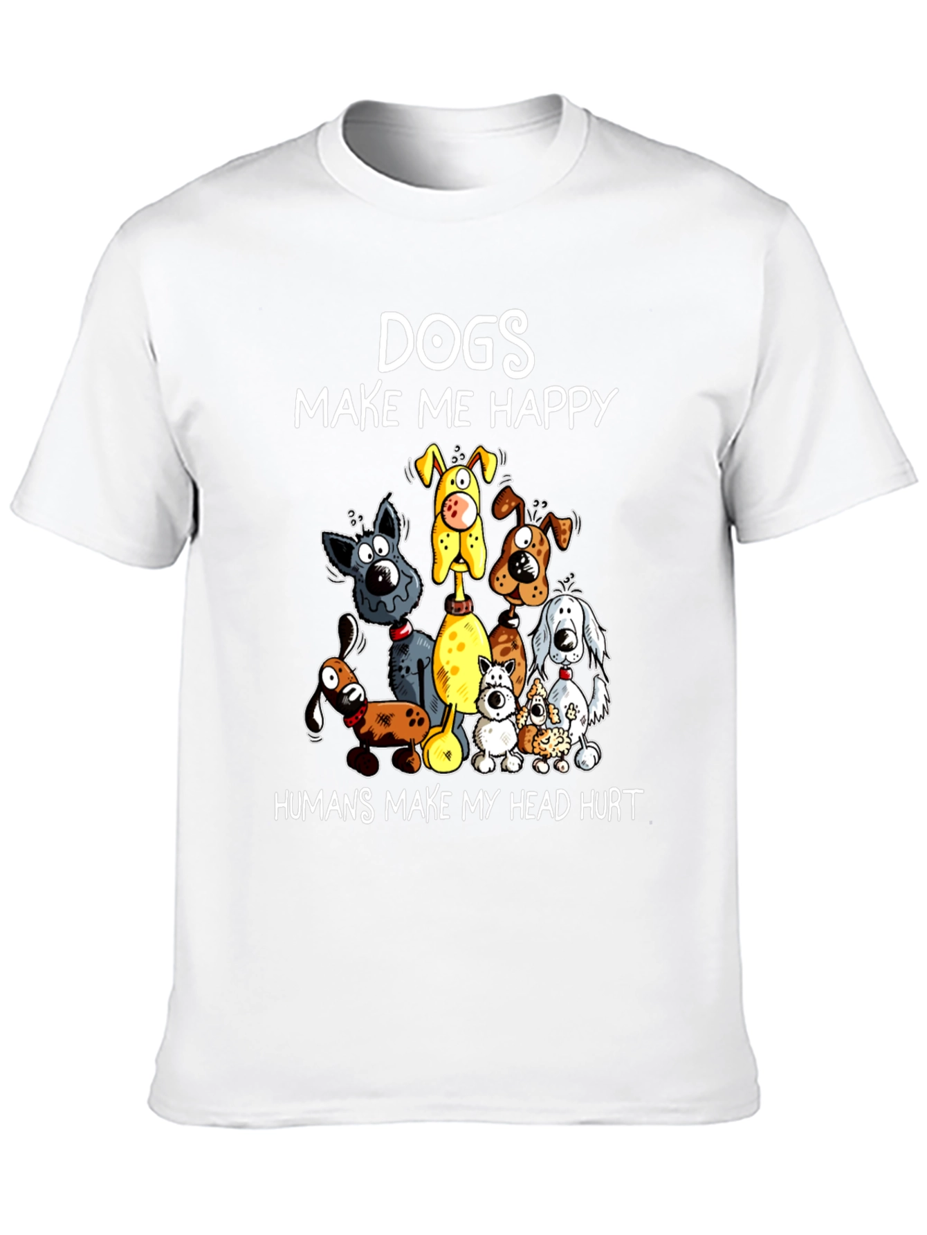 Black Dogs Make Me Happy Graphic T-Shirt view 10