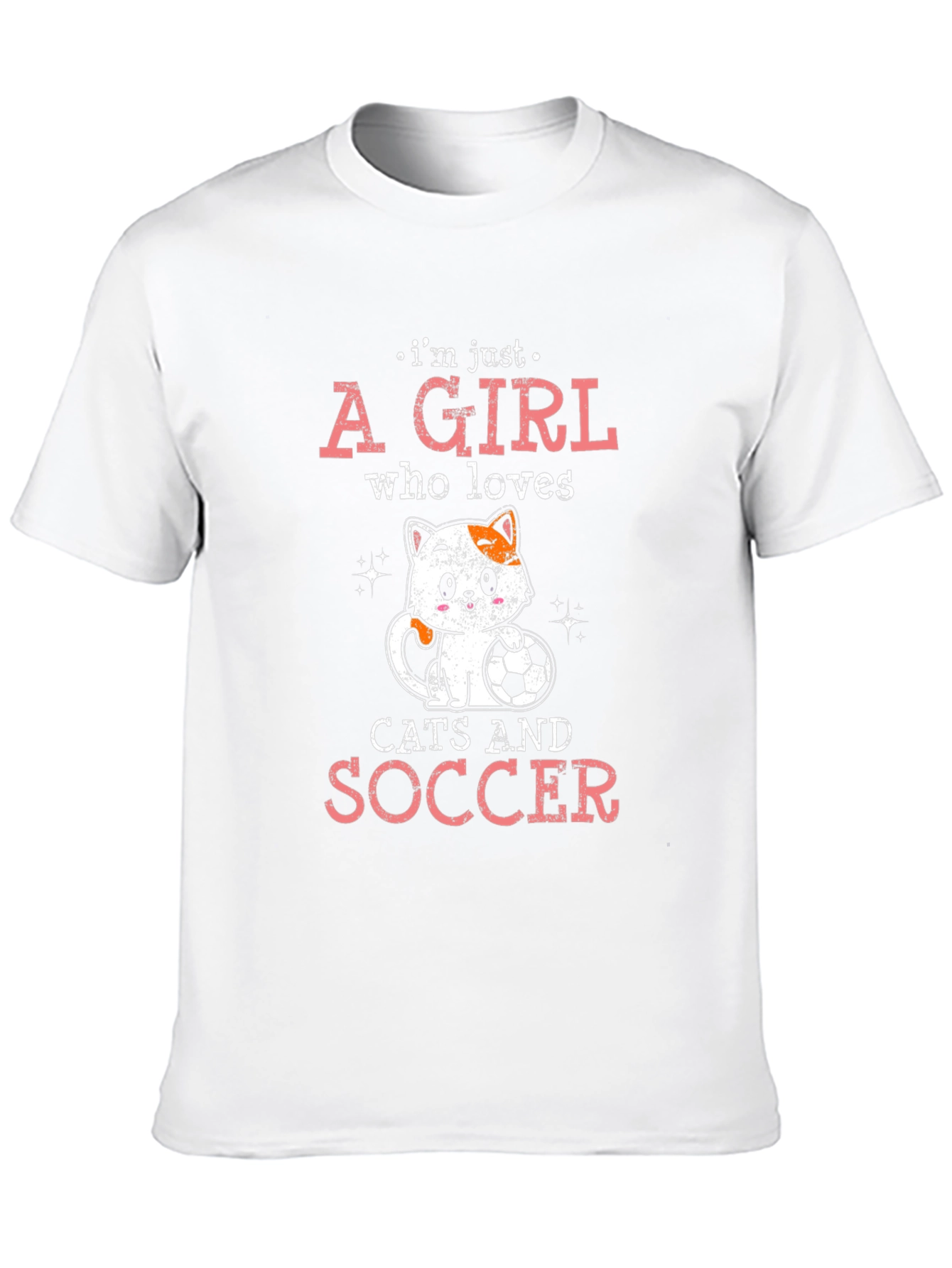 Black Cat and Soccer Lover T-Shirt - Girl's Graphic Tee view 10