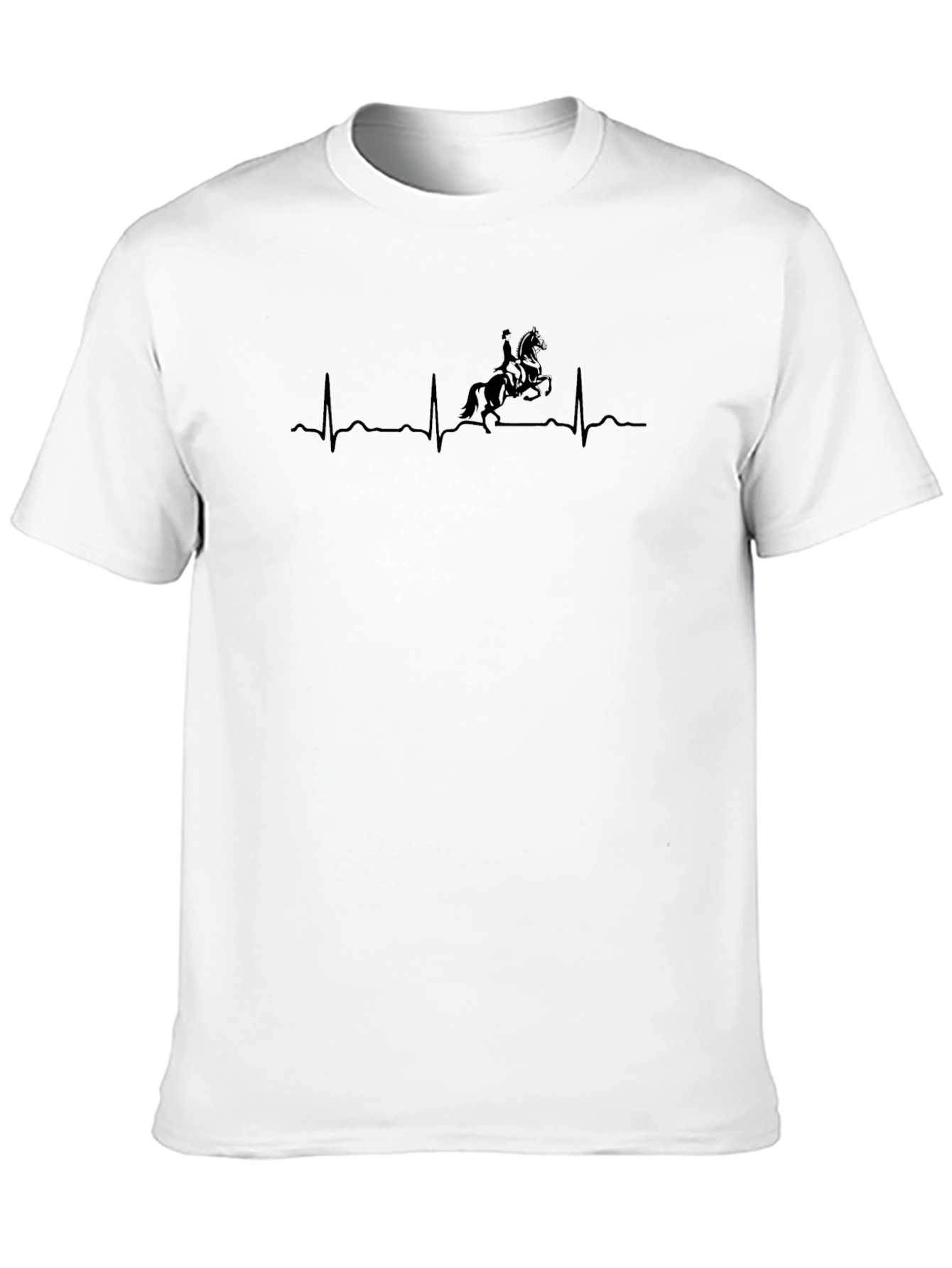 Black Equestrian Heartbeat T-Shirt - Black view 10