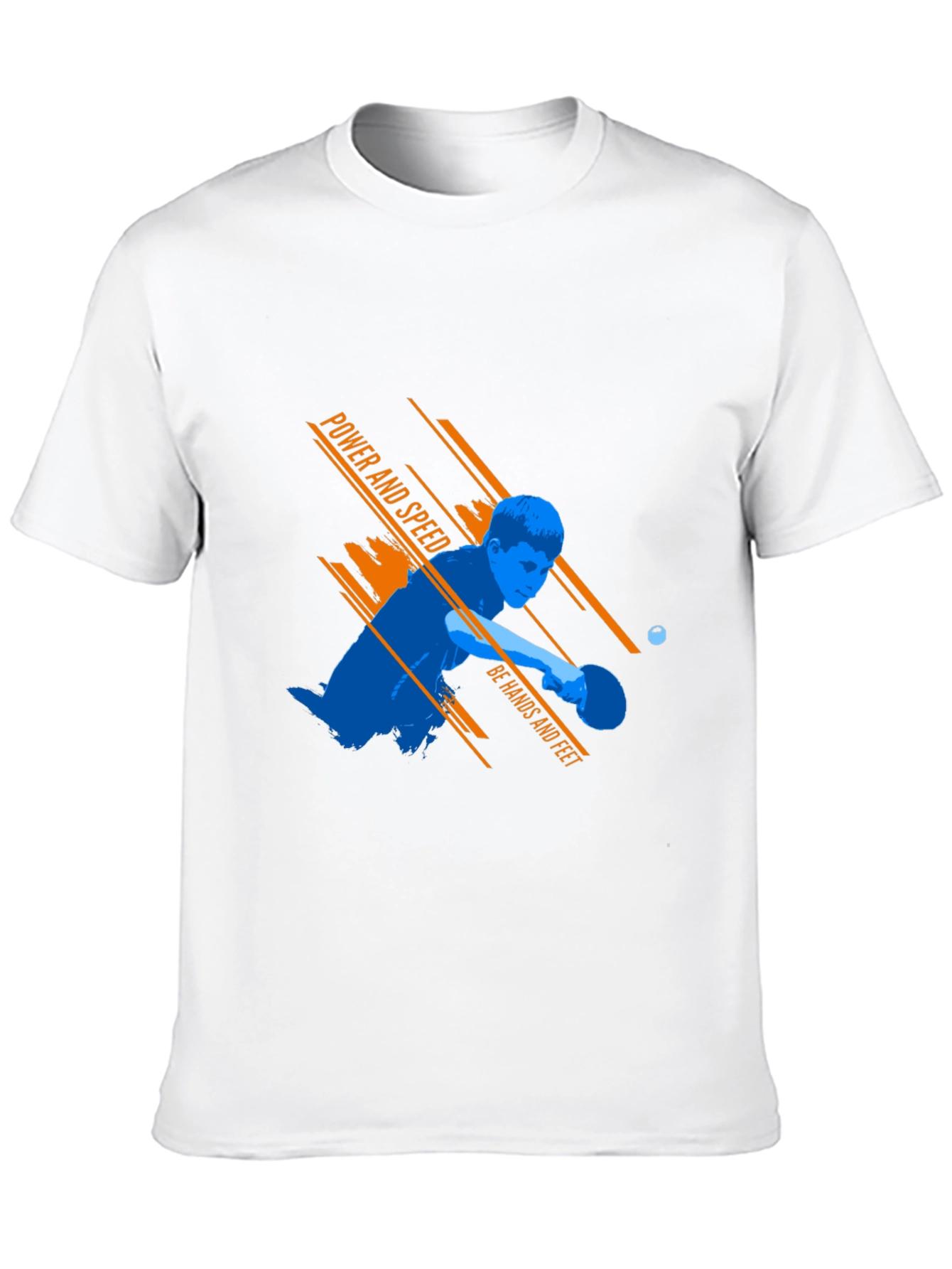 Black Power & Speed Table Tennis Graphic Tee view 10