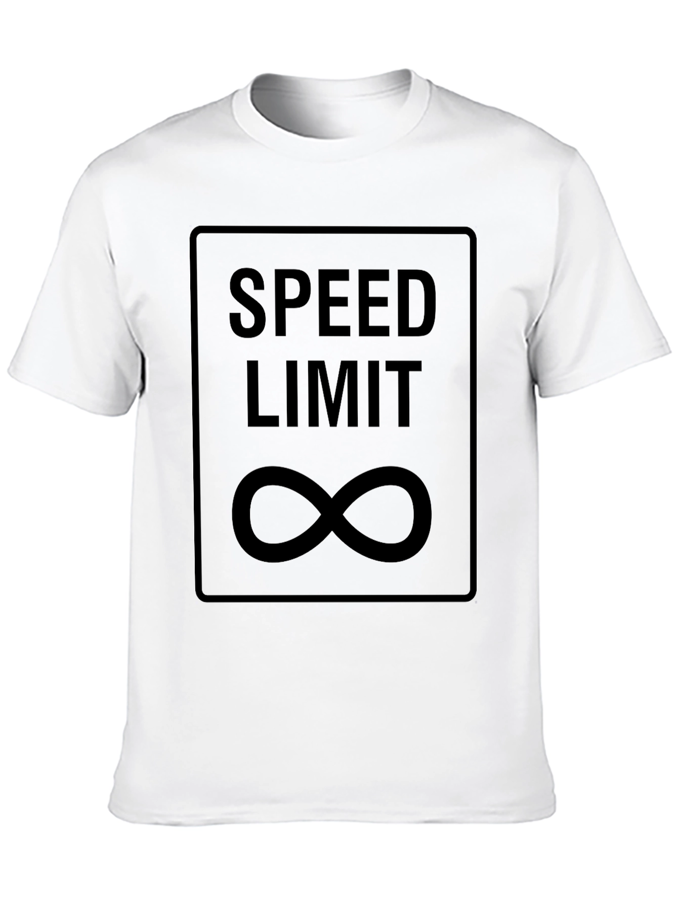 Black Speed Limit Infinity Black Graphic T-Shirt view 10