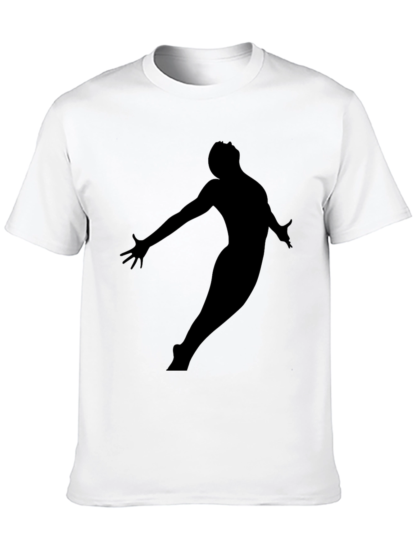 Black Silhouette Graphic Tee - Modern Black T-Shirt view 10