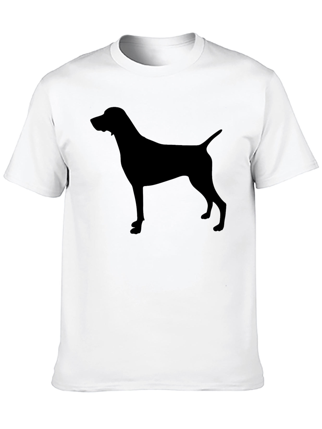 Men's Black Dog Silhouette T-Shirt - 10