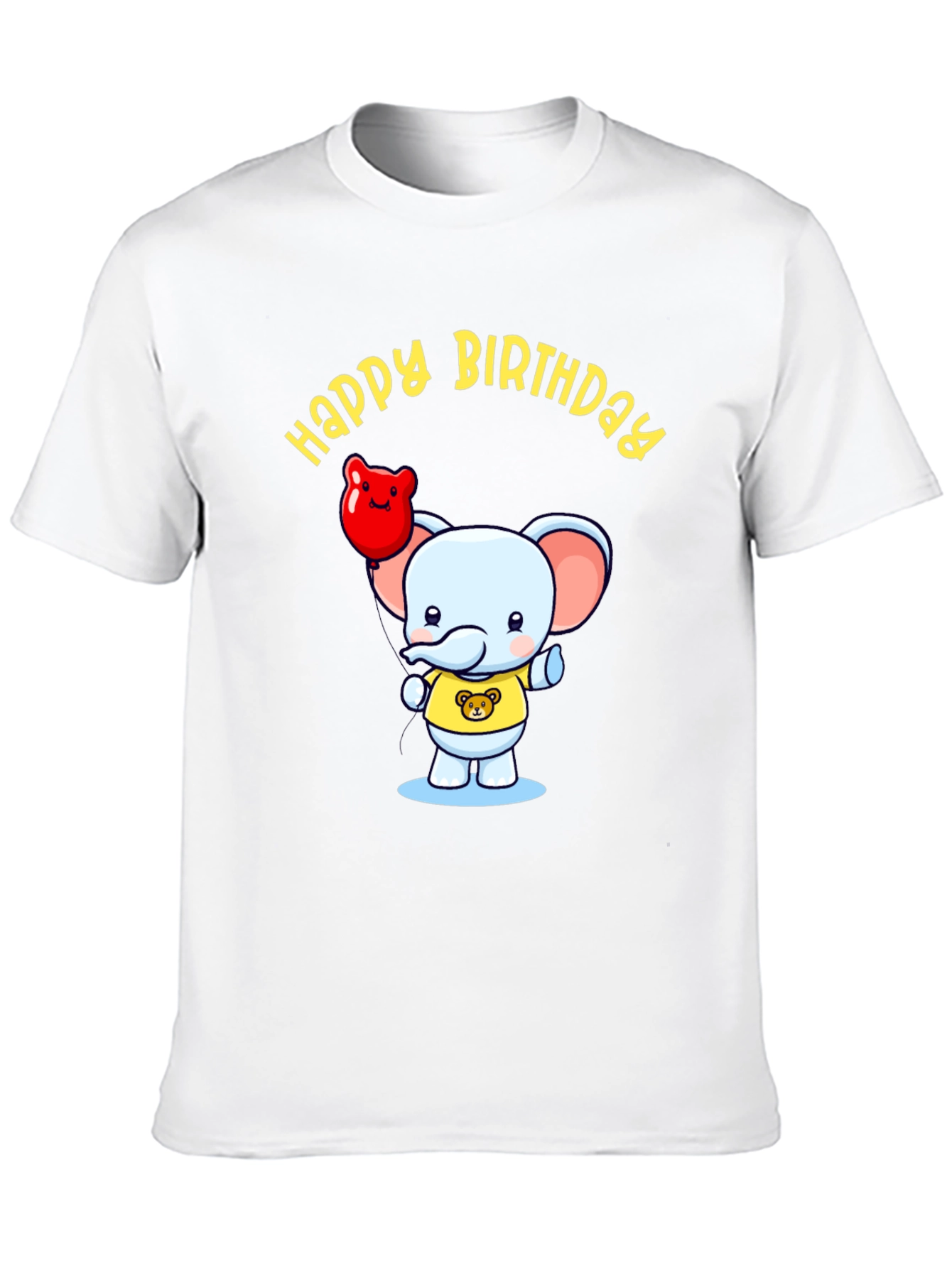 Black Happy Birthday Elephant Graphic Tee view 10
