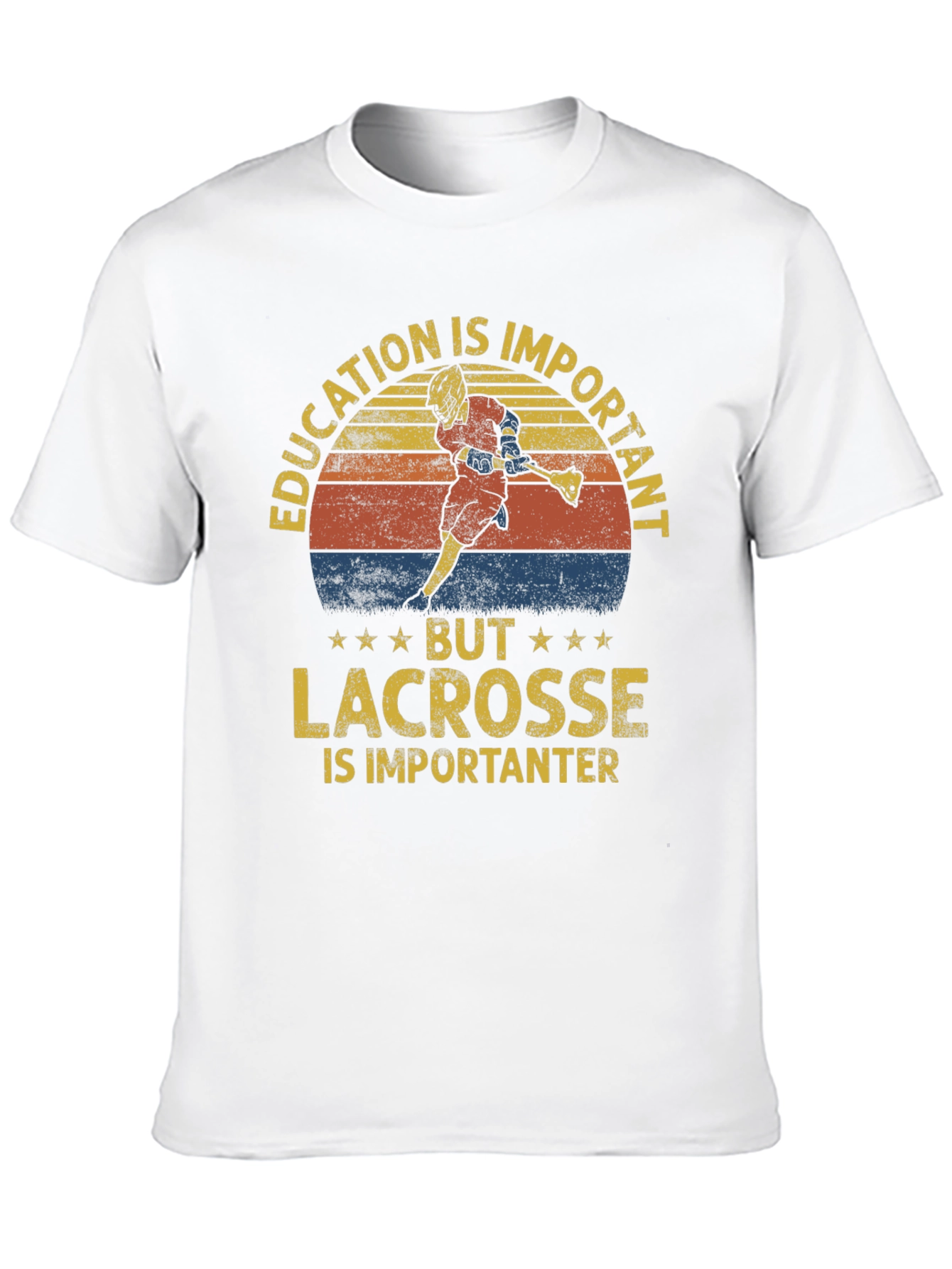 Black Education Important Lacrosse Importanter T-Shirt view 10