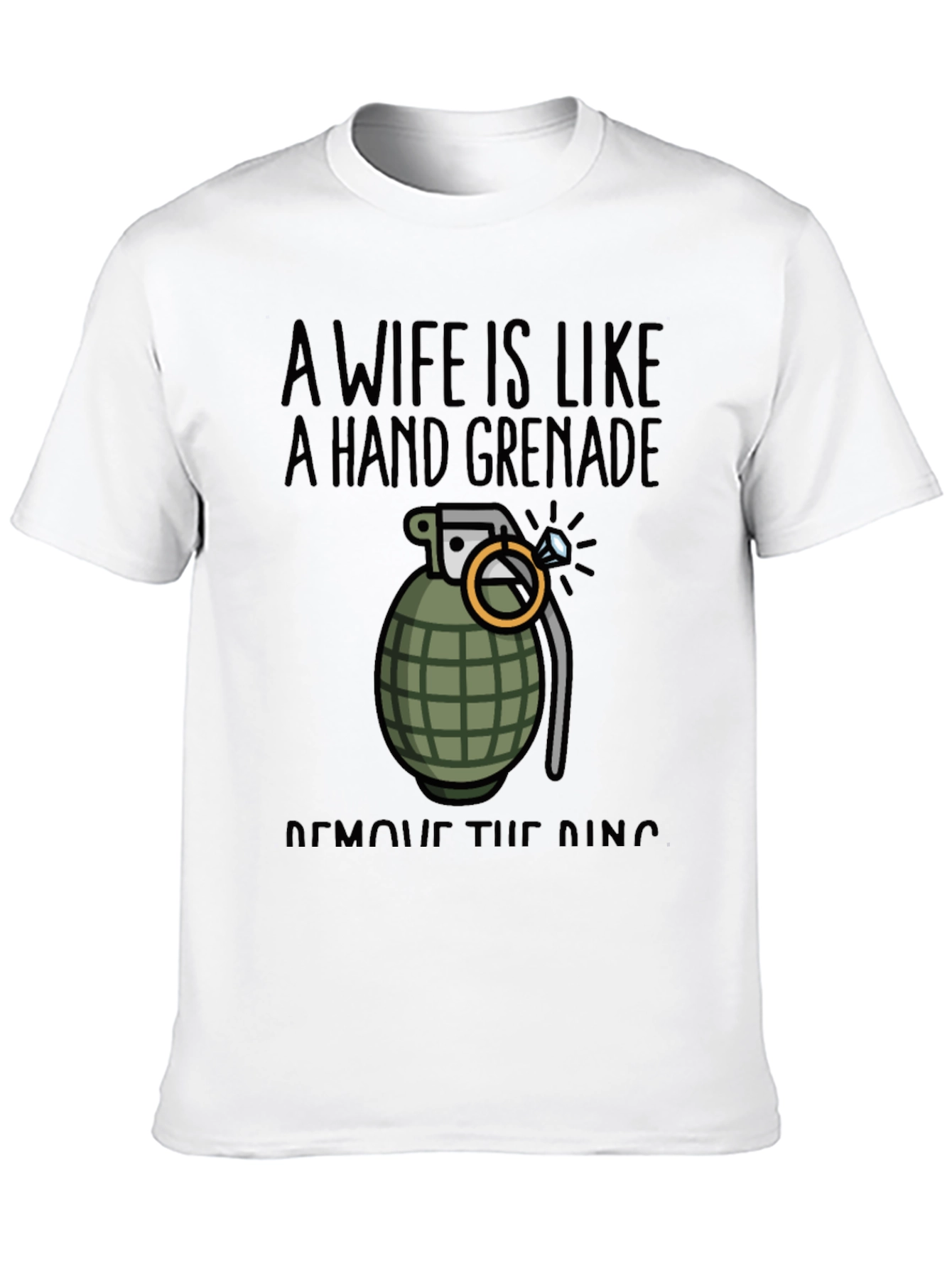 Black Wife Hand Grenade Graphic Tee - Funny T-Shirt view 10