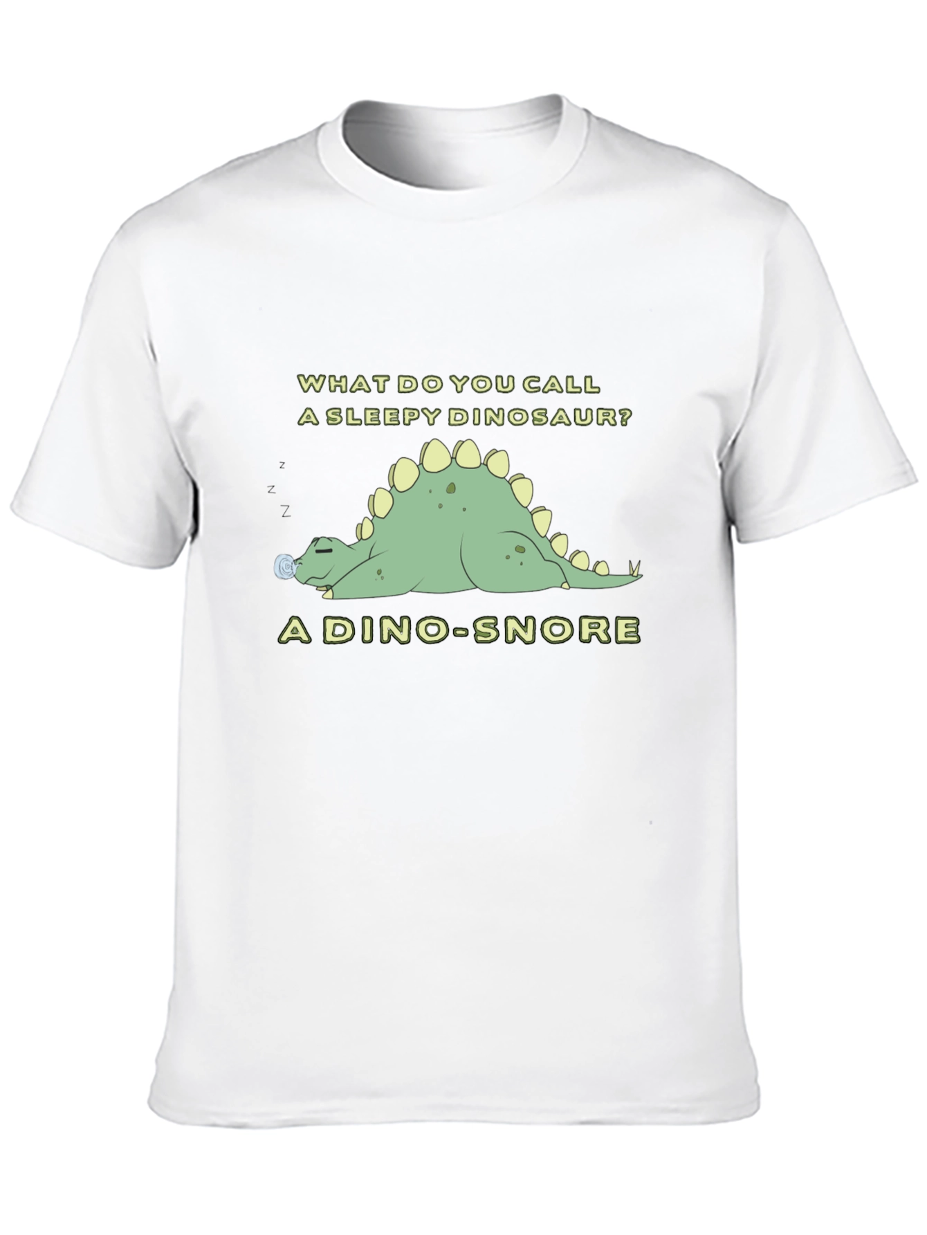 Black Dino-Snore T-Shirt - Sleepy Dinosaur Pun Tee view 10