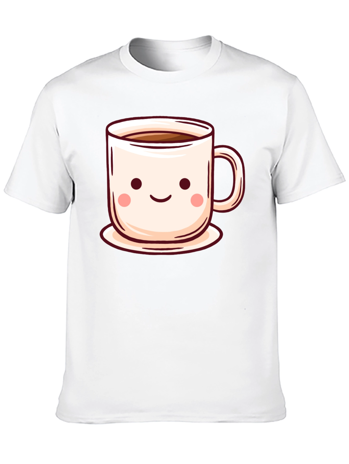 Black Cute Coffee Cup T-Shirt - Kawaii Style view 10