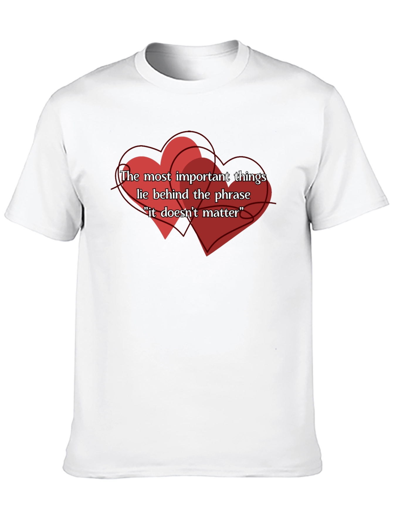 Black Important Things Tee - Heart Design view 10