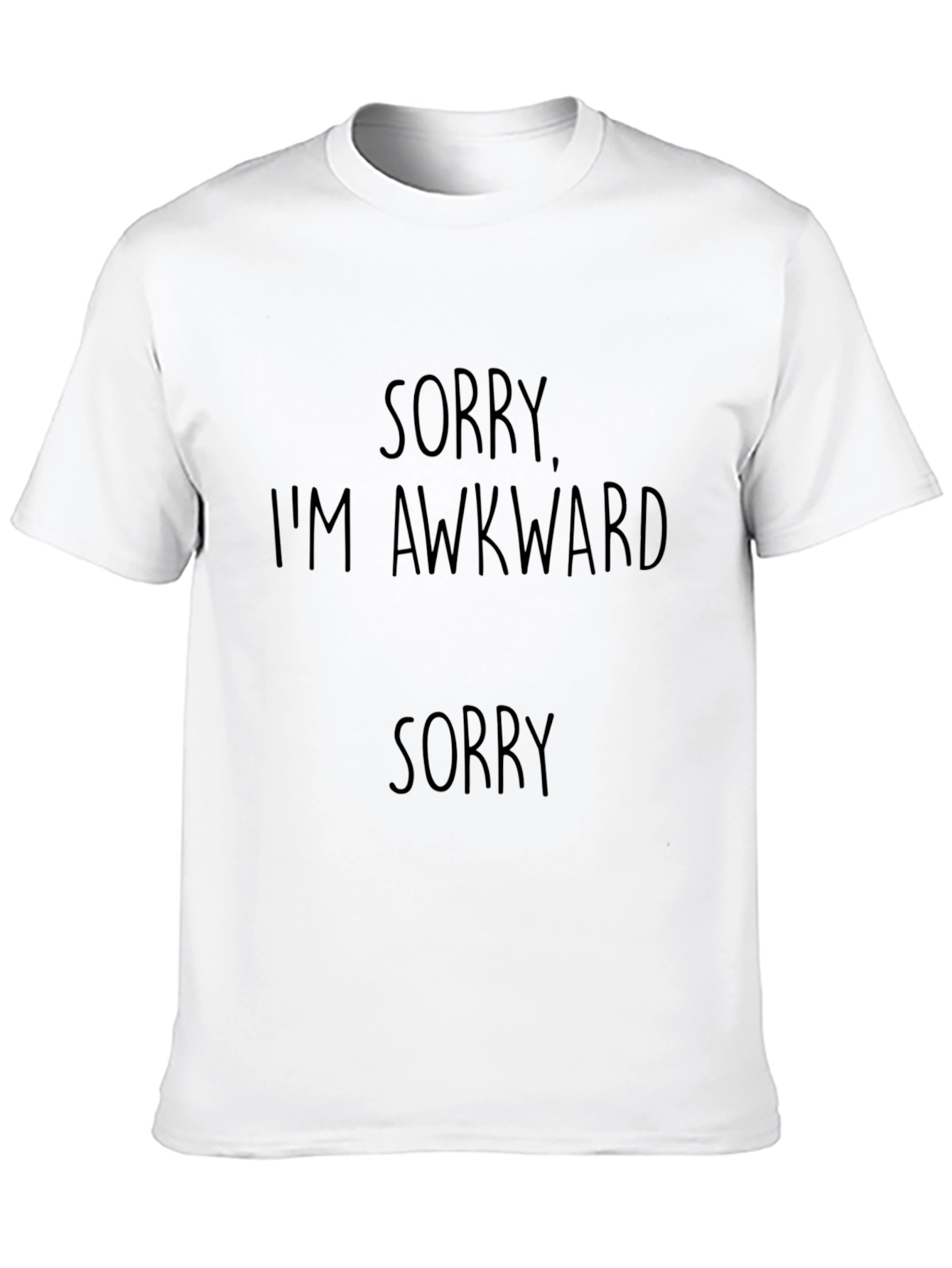 Black Awkward Sorry T-Shirt - Soft Cotton Blend view 10
