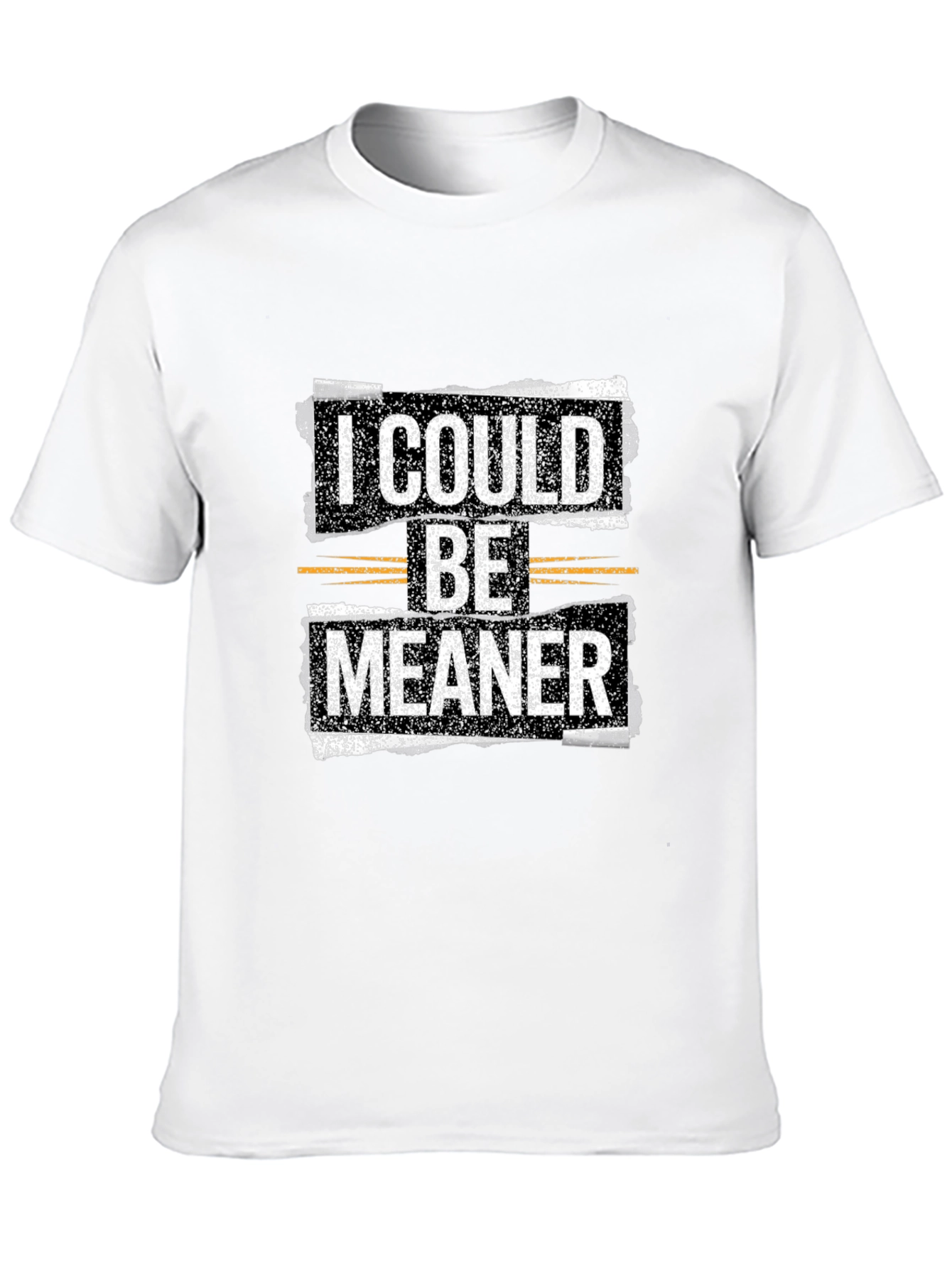 Black Funny 'I Could Be Meaner' Graphic T-Shirt view 10