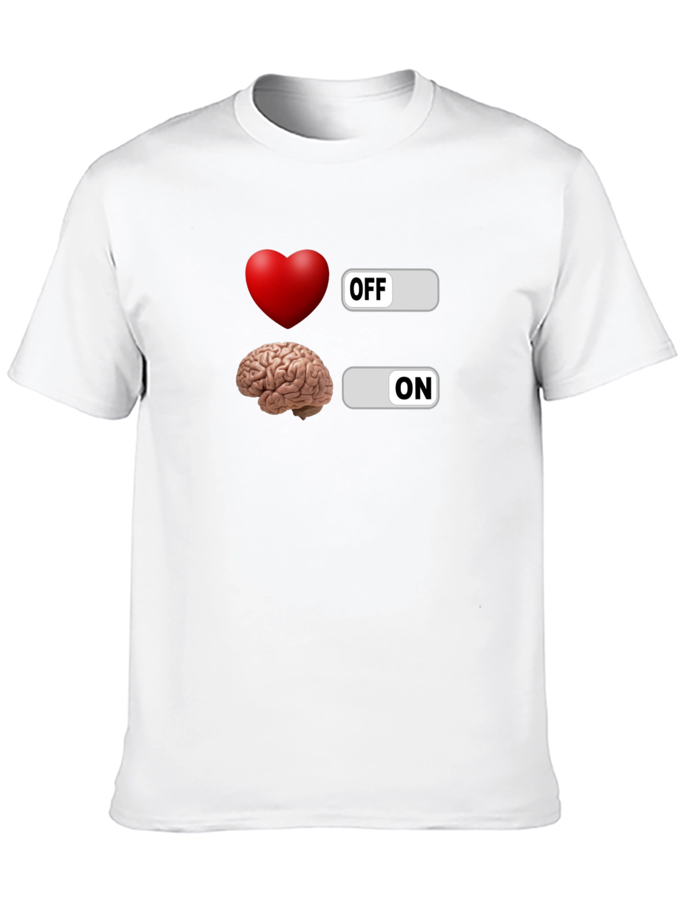 Black Heart Off Brain On Graphic T-Shirt view 10