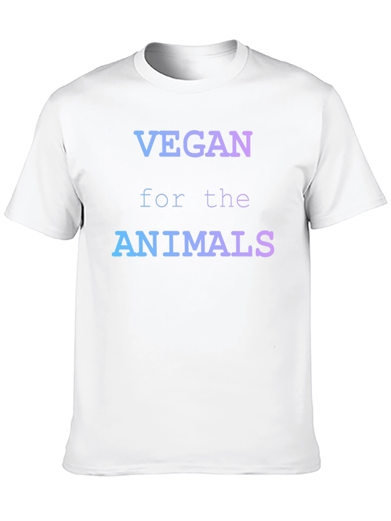 Black Vegan for the Animals Gradient Graphic T-Shirt view 10
