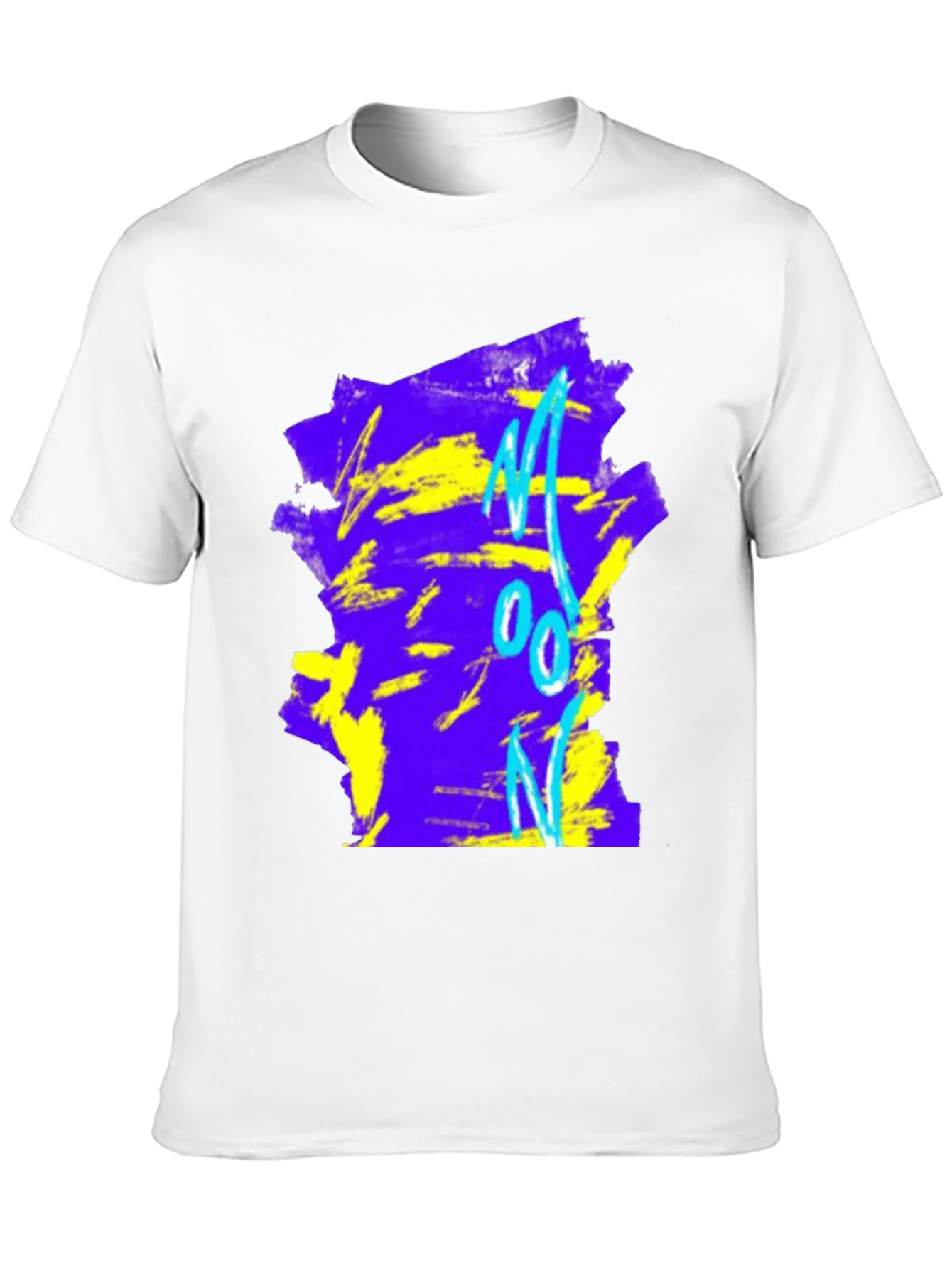 Black Abstract 'Moon' Graphic Tee - Black Cotton Blend view 10