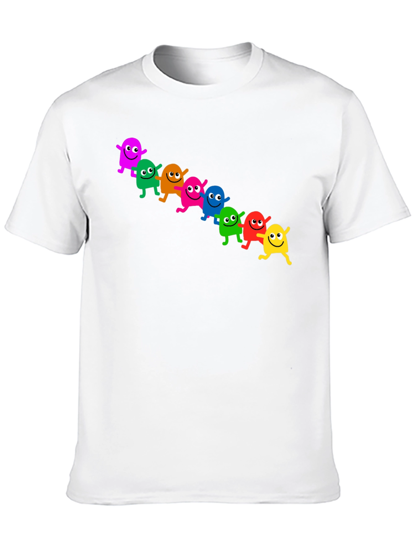 Black Fun & Colorful Cartoon Character Graphic Tee view 10