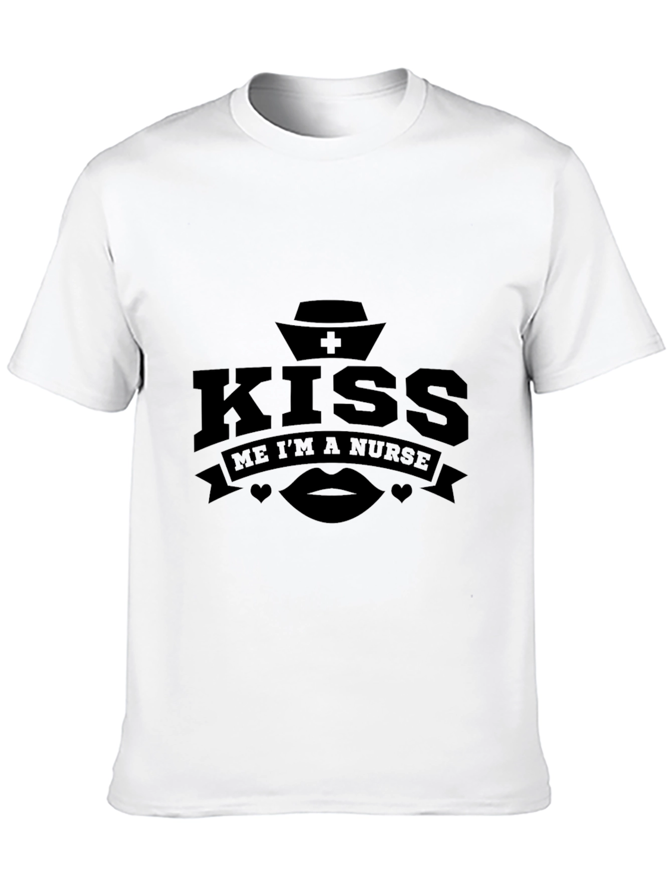 Black Kiss Me I'm A Nurse Graphic Tee view 10