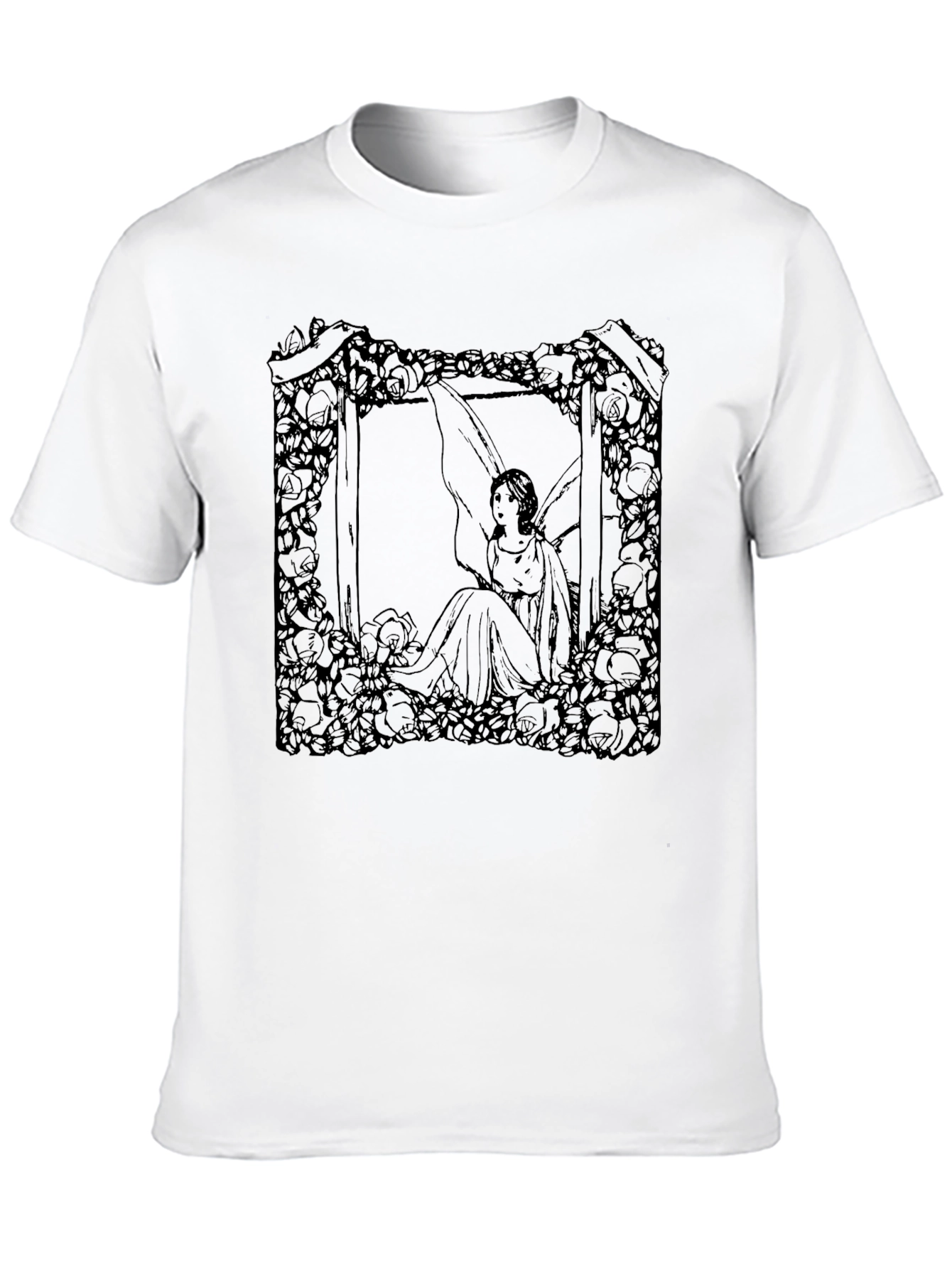 Floral Fairy Graphic Tee - Black - 10