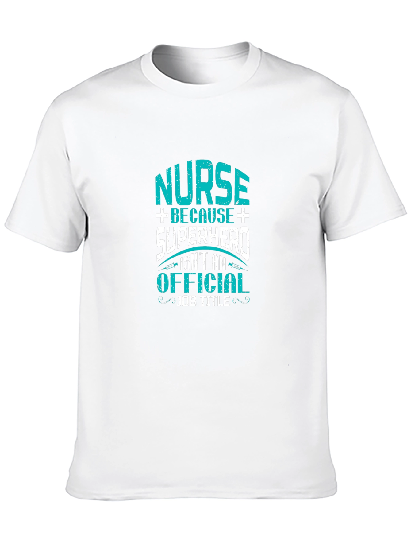 Black Nurse Superhero Graphic T-Shirt - Black Cotton Tee view 10