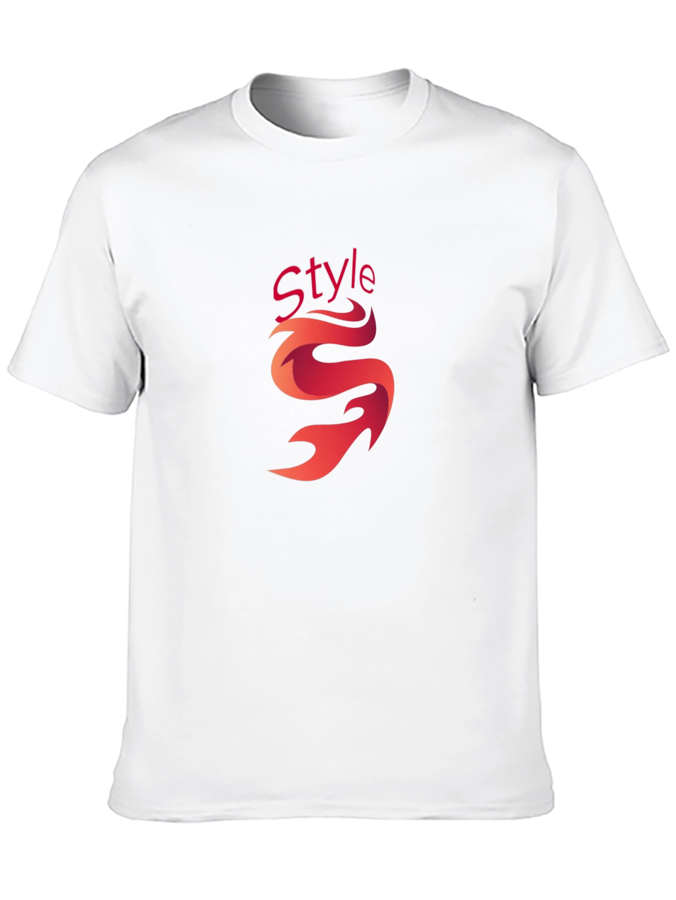 Black Stylish Black Graphic Tee - 'Style' Flame Design view 10