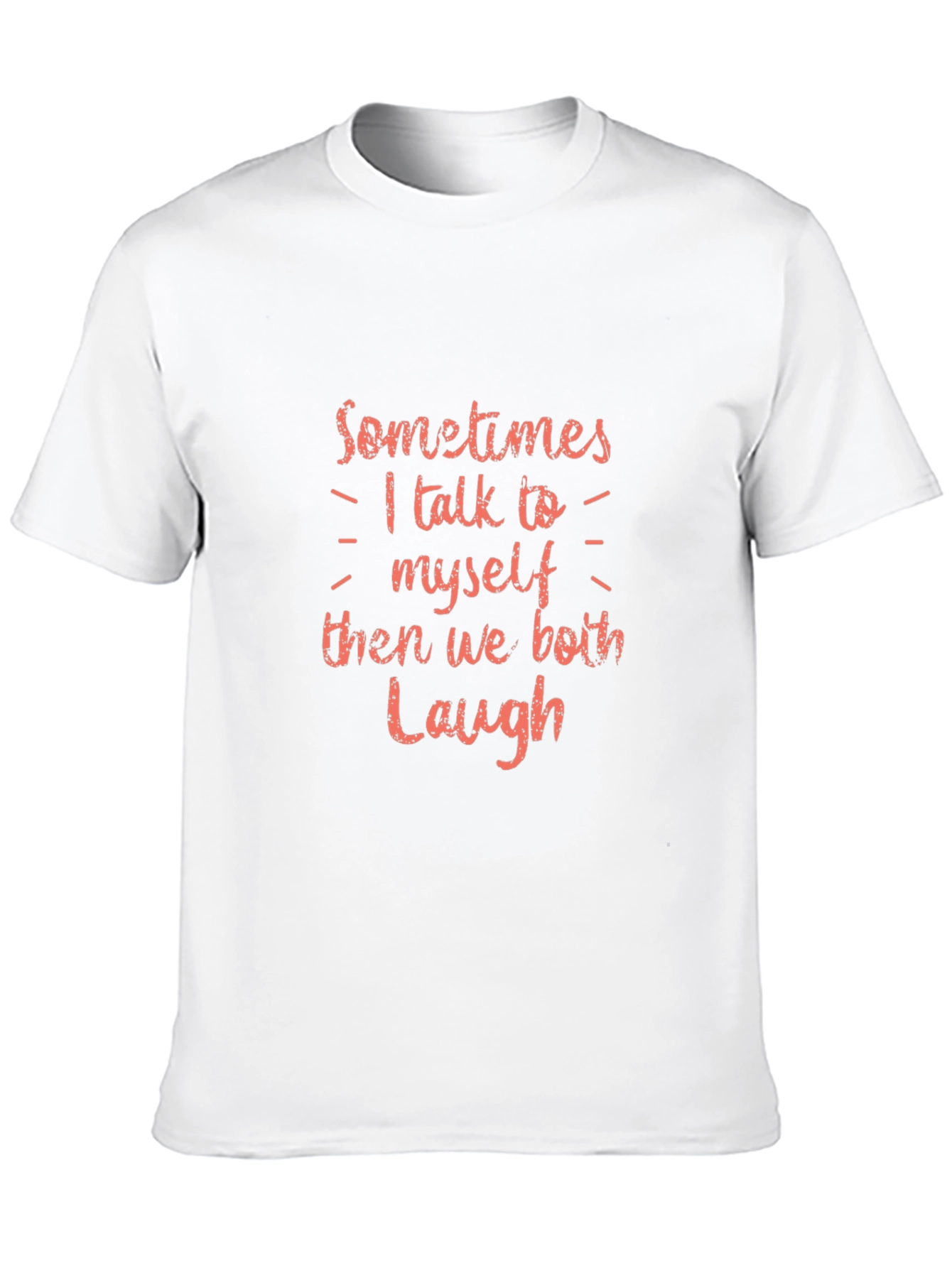 Black Funny "I Talk to Myself" Graphic Tee view 10