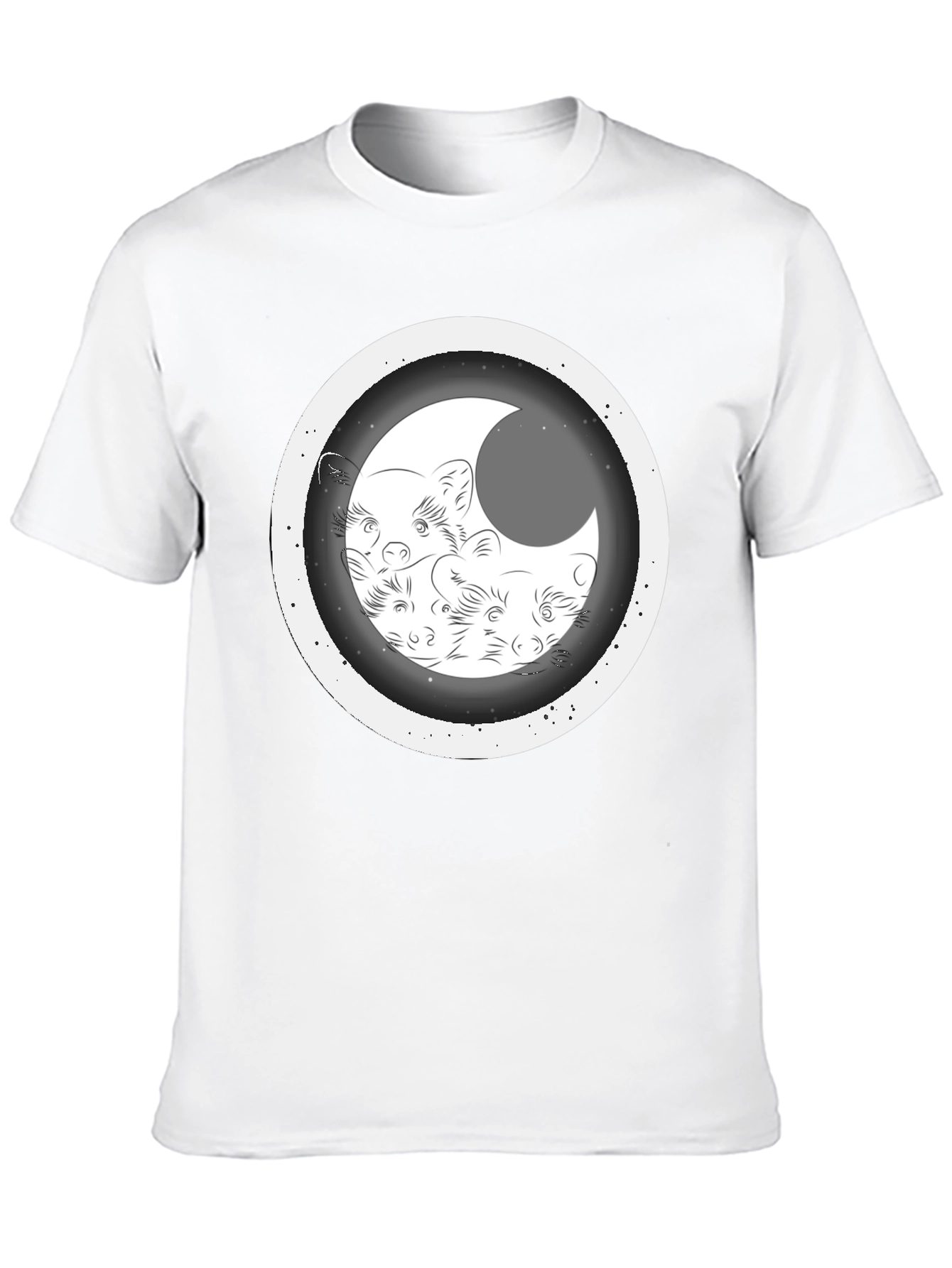 Black Moon Weasel Graphic T-Shirt view 10