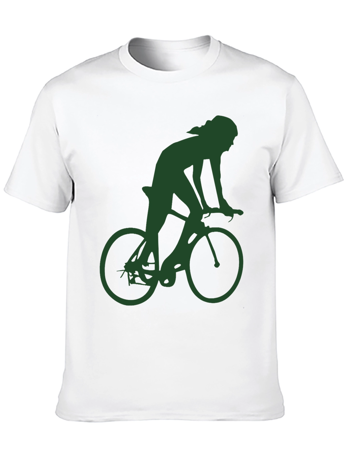 Black Cyclist Graphic Tee - Black Cotton Blend T-Shirt view 10