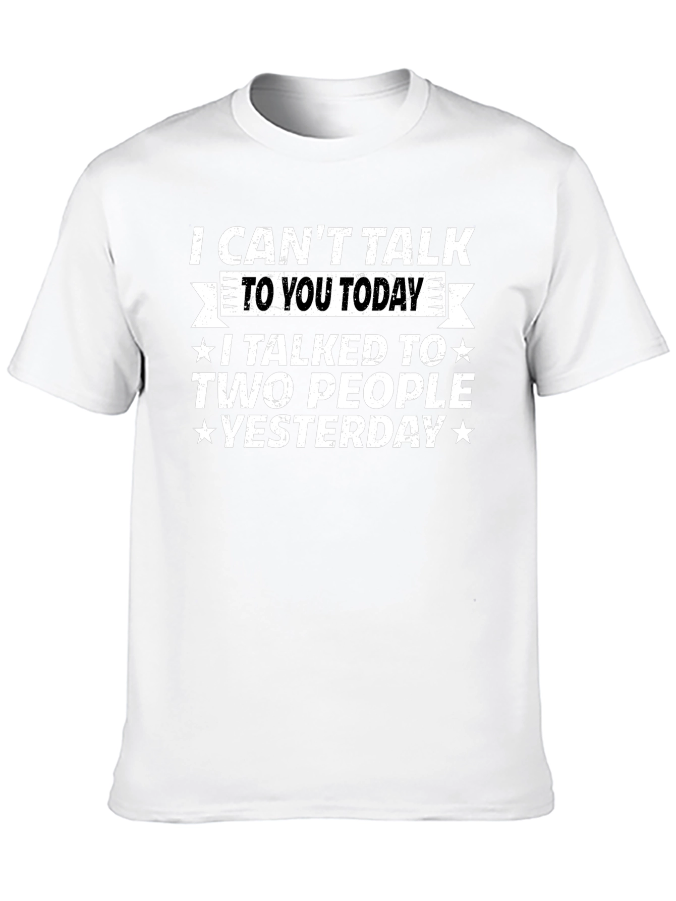 Black Funny I Can't Talk Today Graphic T-Shirt view 10