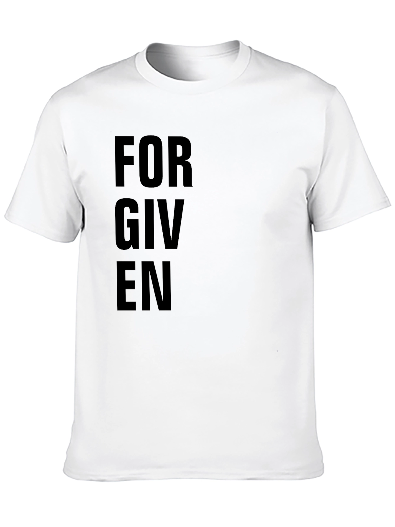Black Forgiven Black Crewneck T-Shirt - Christian Apparel view 10