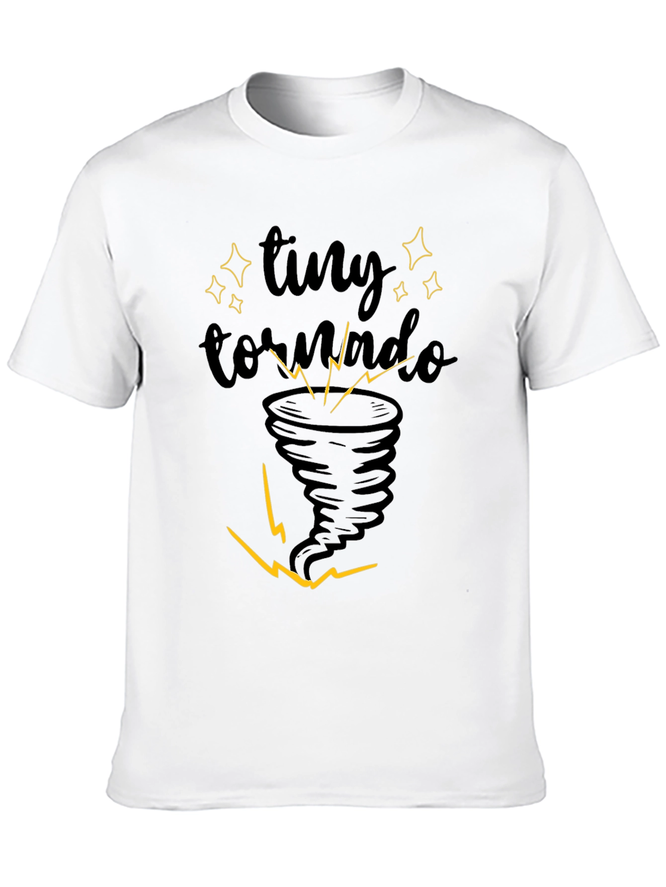 Black Tiny Tornado Graphic Tee - Soft Cotton Comfort view 10