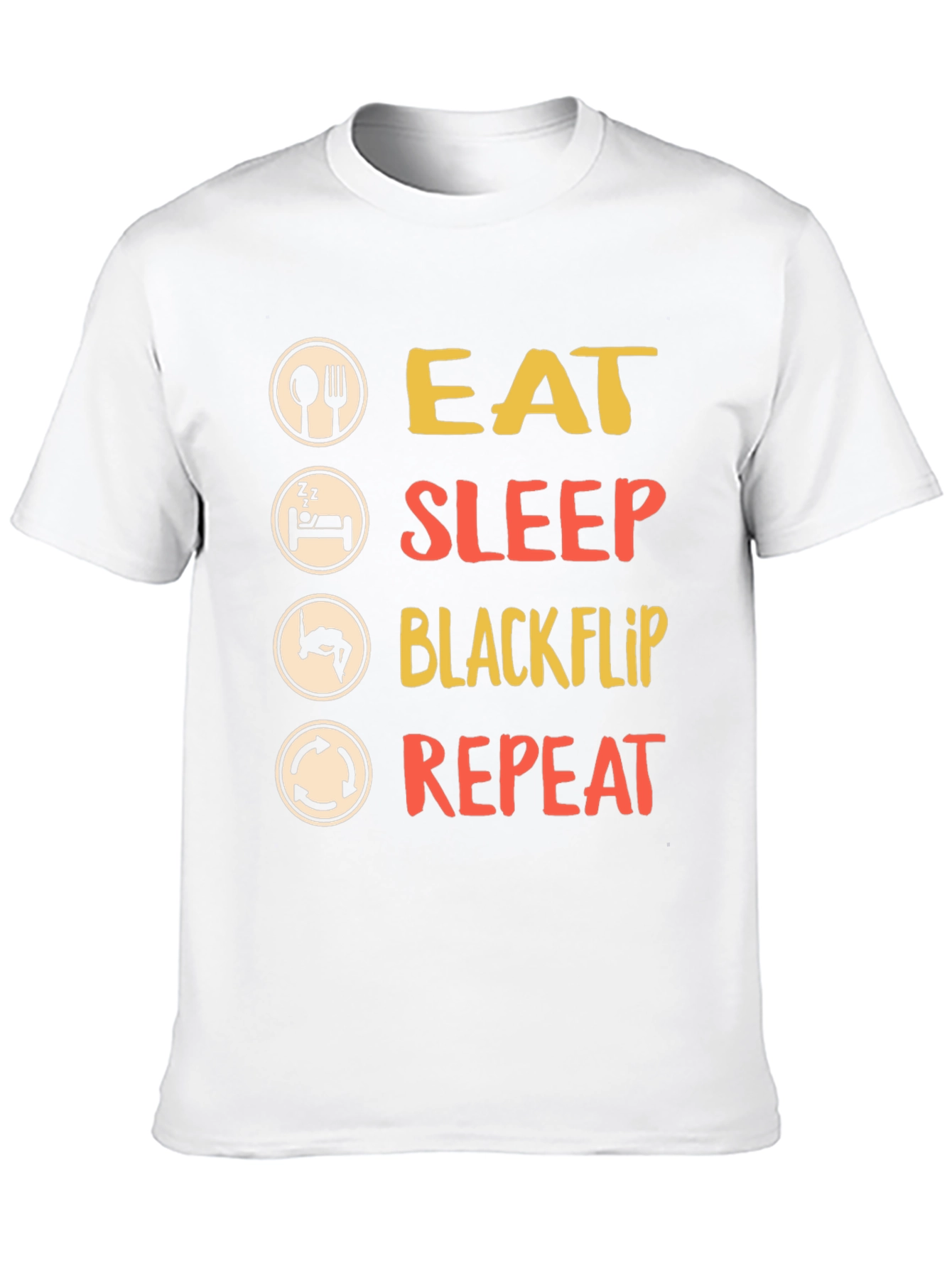 Black Eat Sleep Blackflip Repeat T-Shirt view 10