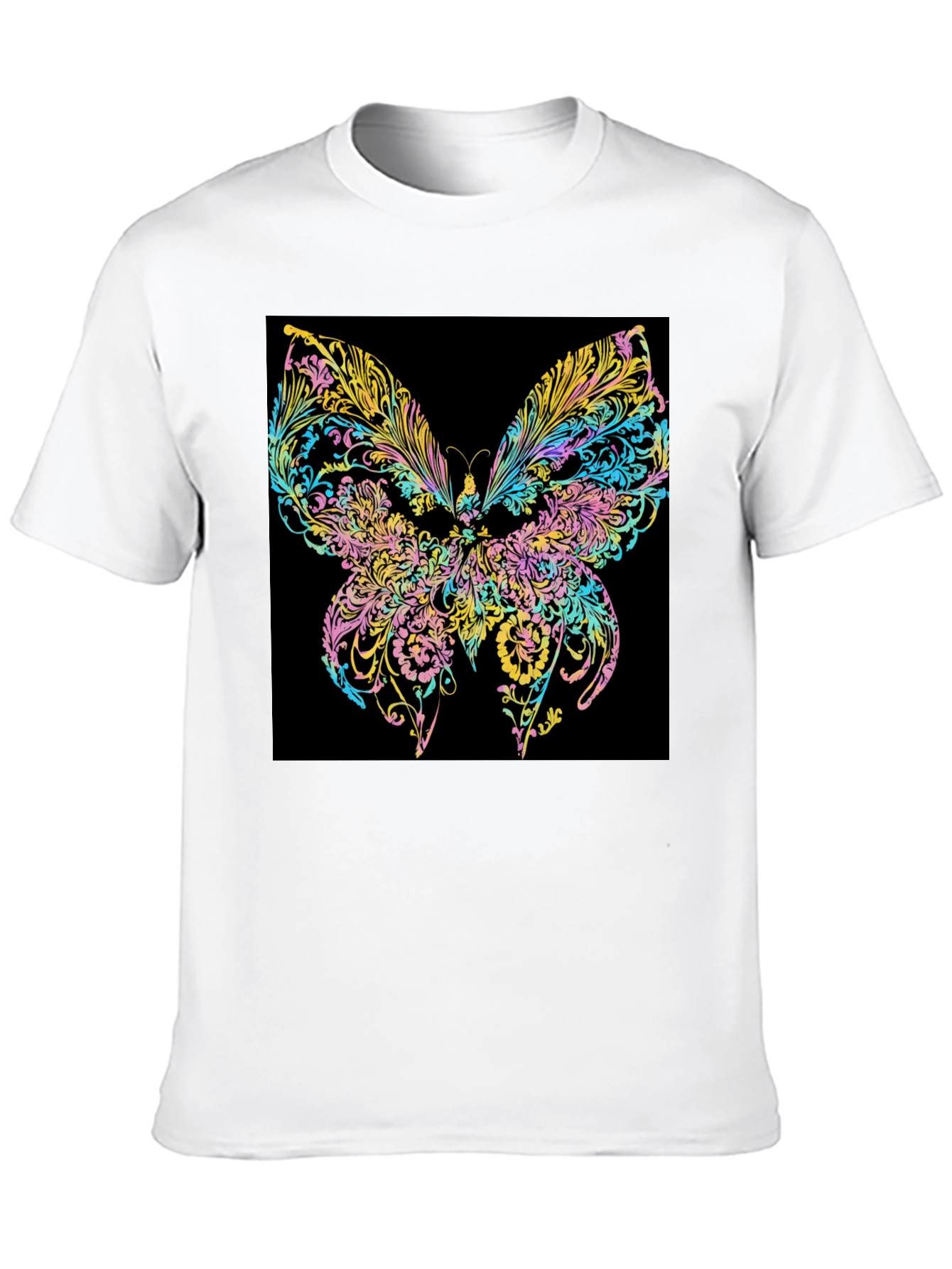 Black Butterfly Art Black T-Shirt view 10