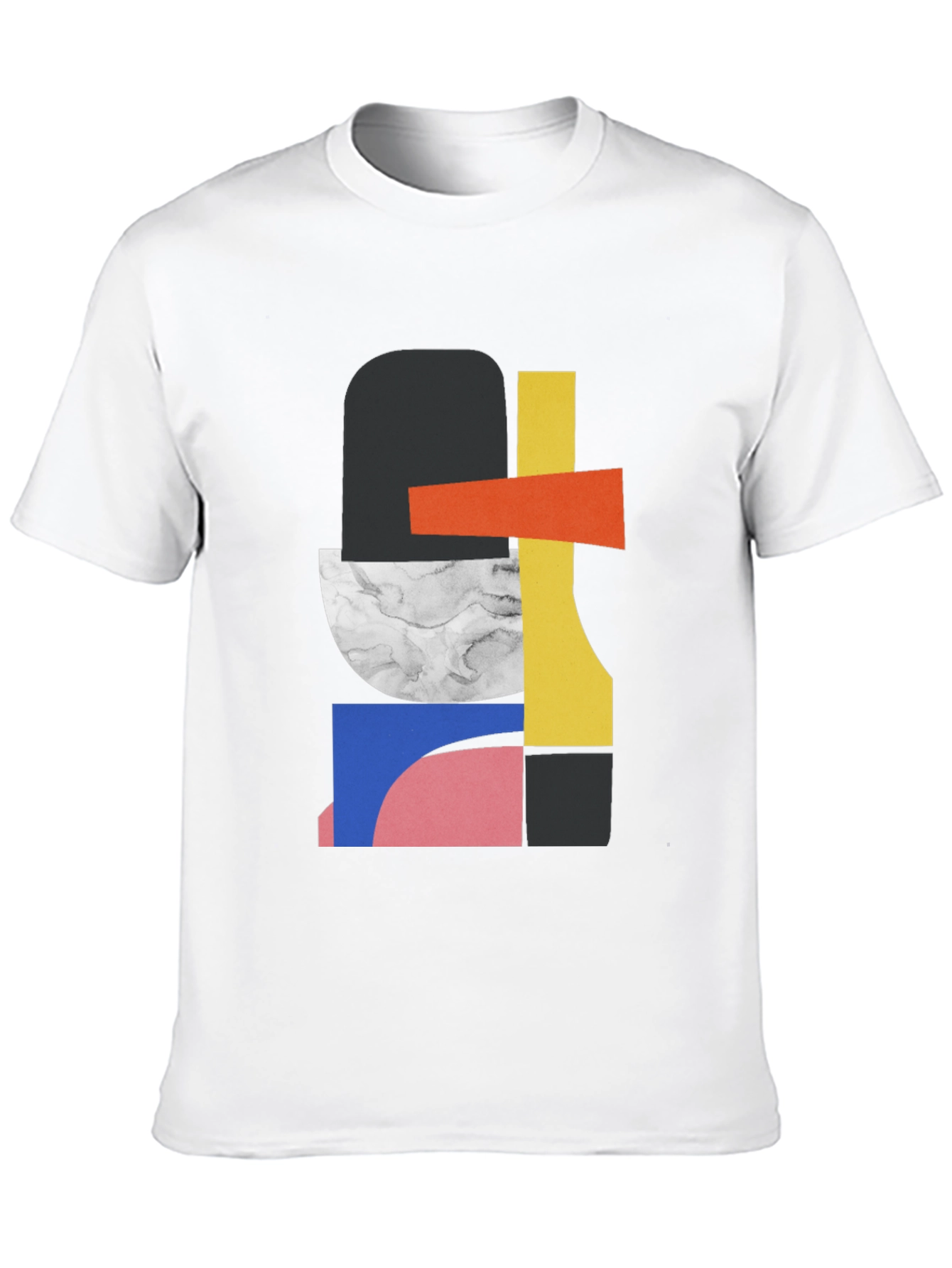 Black Abstract Geometric Graphic Tee - Modern Art Style view 10