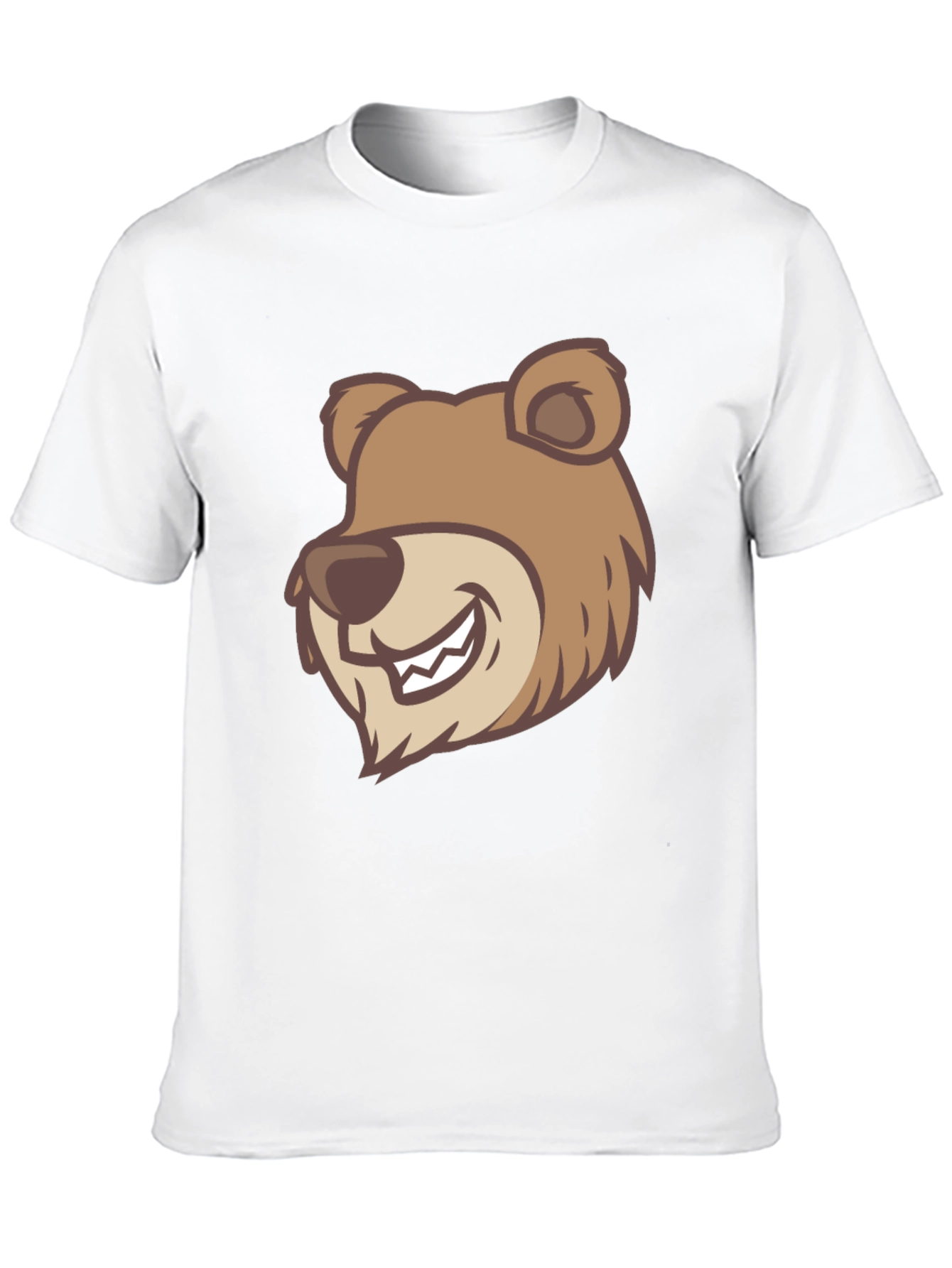Black Cartoon Bear Graphic T-Shirt - Black view 10
