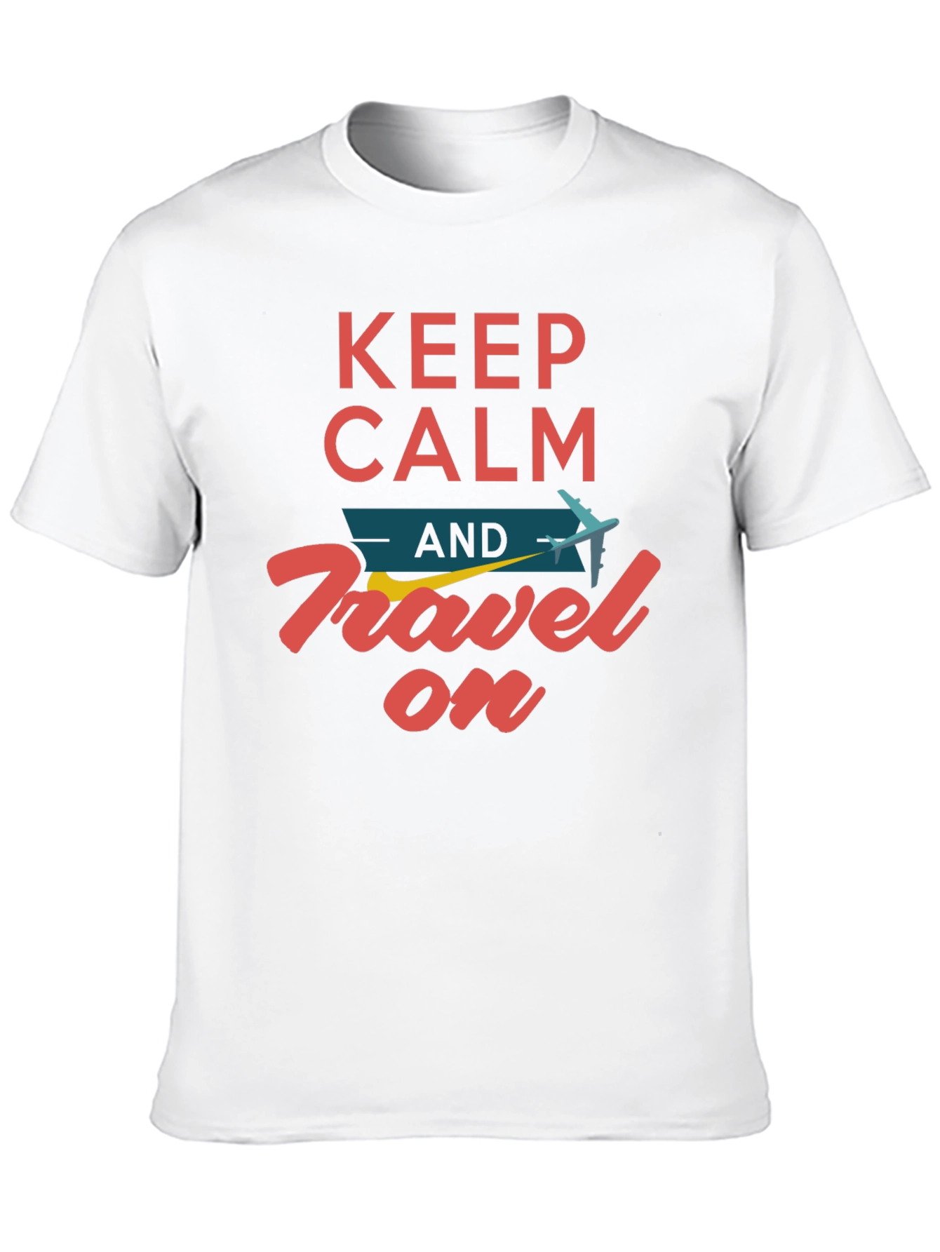 Black Keep Calm and Travel On T-Shirt view 10