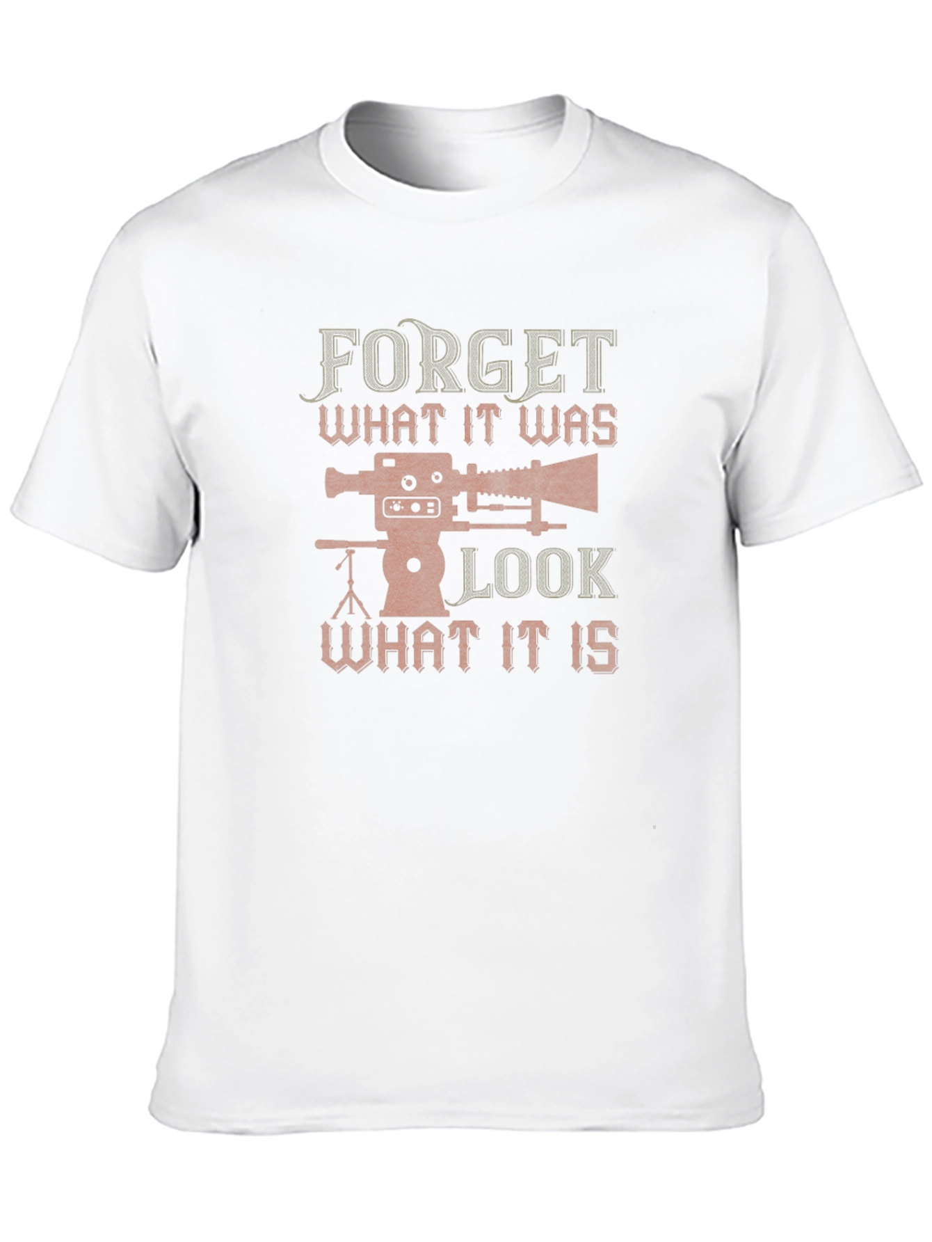 Black Forget What it Was Camera Graphic T-Shirt view 10