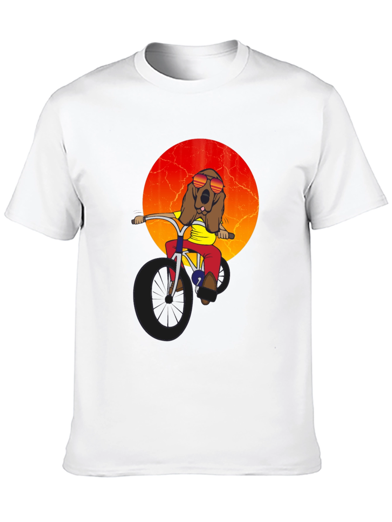 Black Dog on Bike Graphic Tee view 10