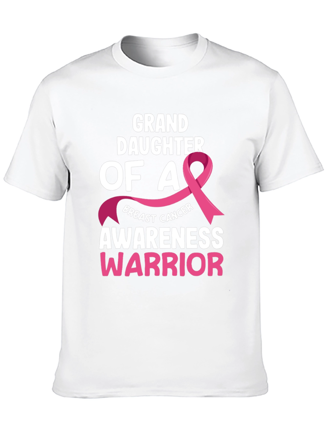 Black Granddaughter Breast Cancer Awareness Warrior T-Shirt view 10