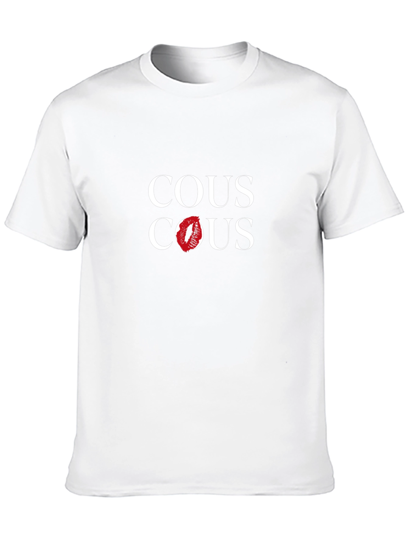 Black Cous Cous Lips Graphic Tee - Unisex Black Cotton T-Shirt view 10