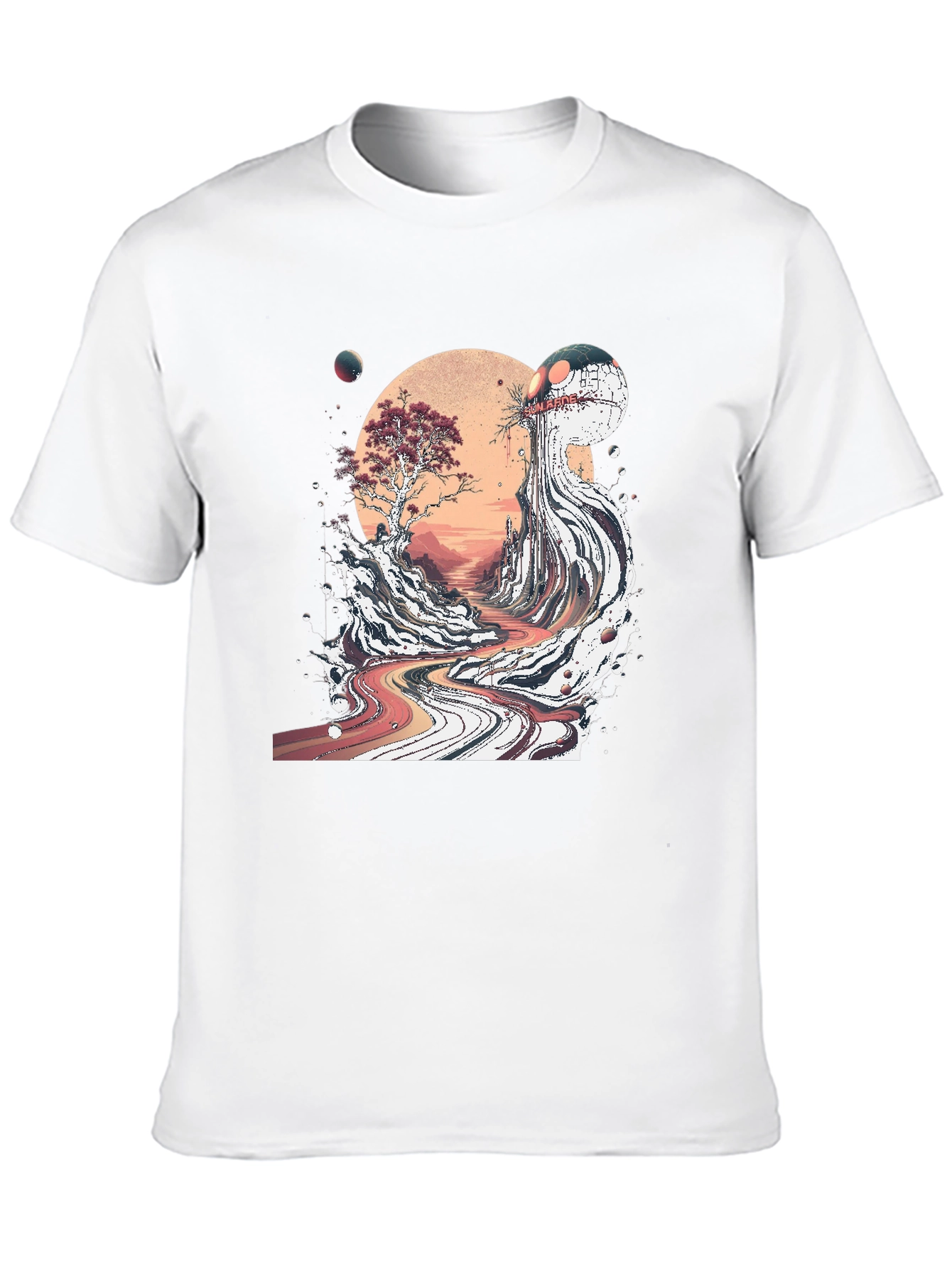 Black Ukiyo-e Inspired Graphic T-Shirt view 10